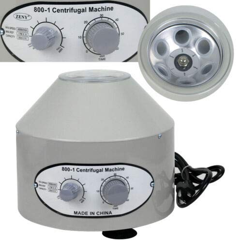 4000RPM 20ml x 6 Rotor Electric Lab Centrifuge Machine with Timer - Compact Desktop Centrifuge for DNA, Blood Sample Separation in Laboratories & Research Facilities