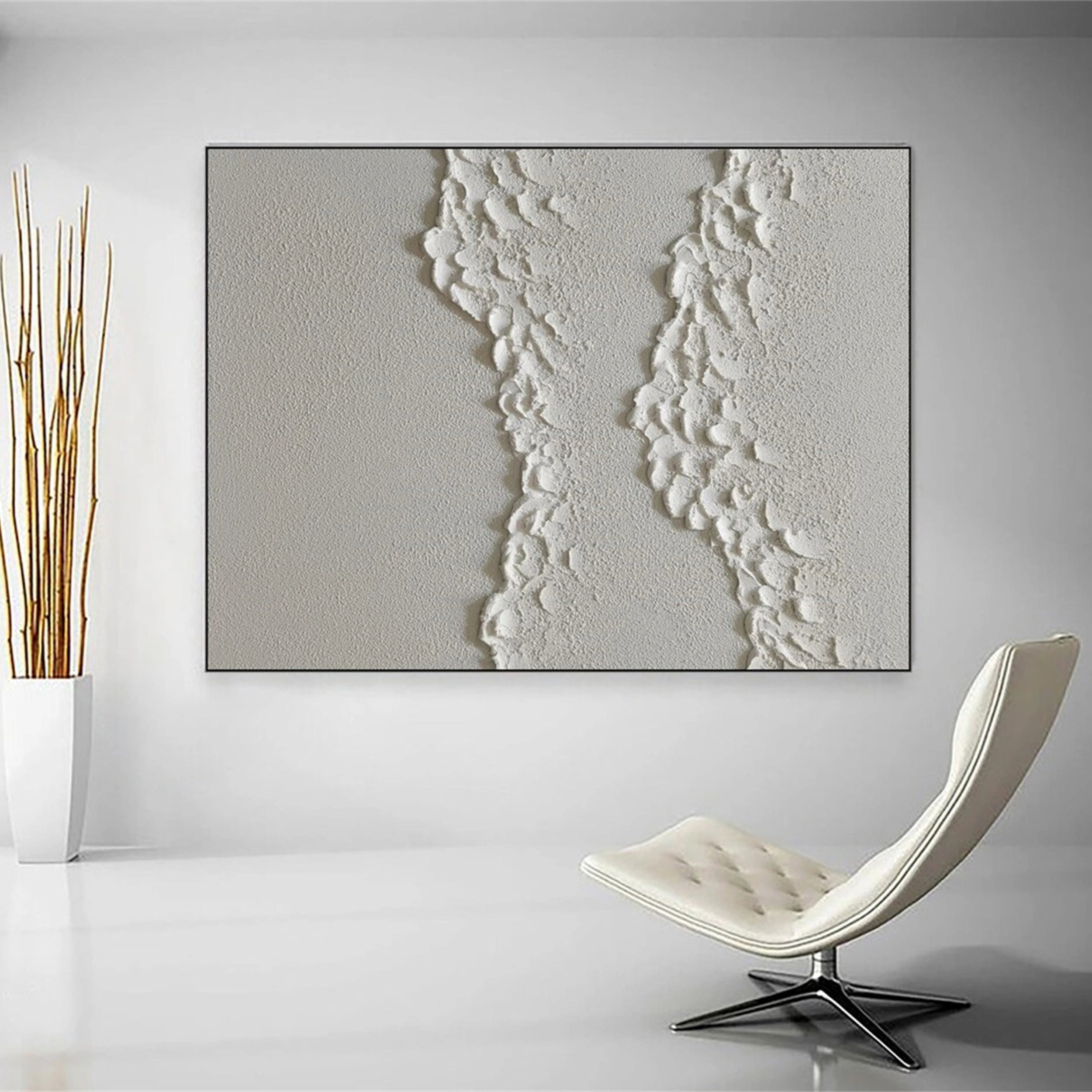 Minimalist Textured Plaster Art Painting - Modern Abstract Wall Decor for Living Room, Bedroom & Office | #MM110