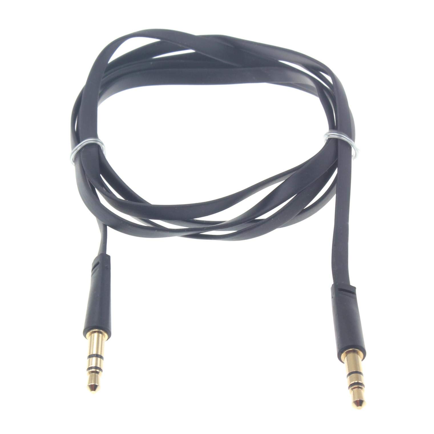 3.5mm Aux Cable for LG Stylo 5 - Car Stereo Aux-in Audio Cord with Flat Black Design | Compatible with Speakers, Phones & Headphones | Perfect for Car Audio, Home Theater & Portable Devices