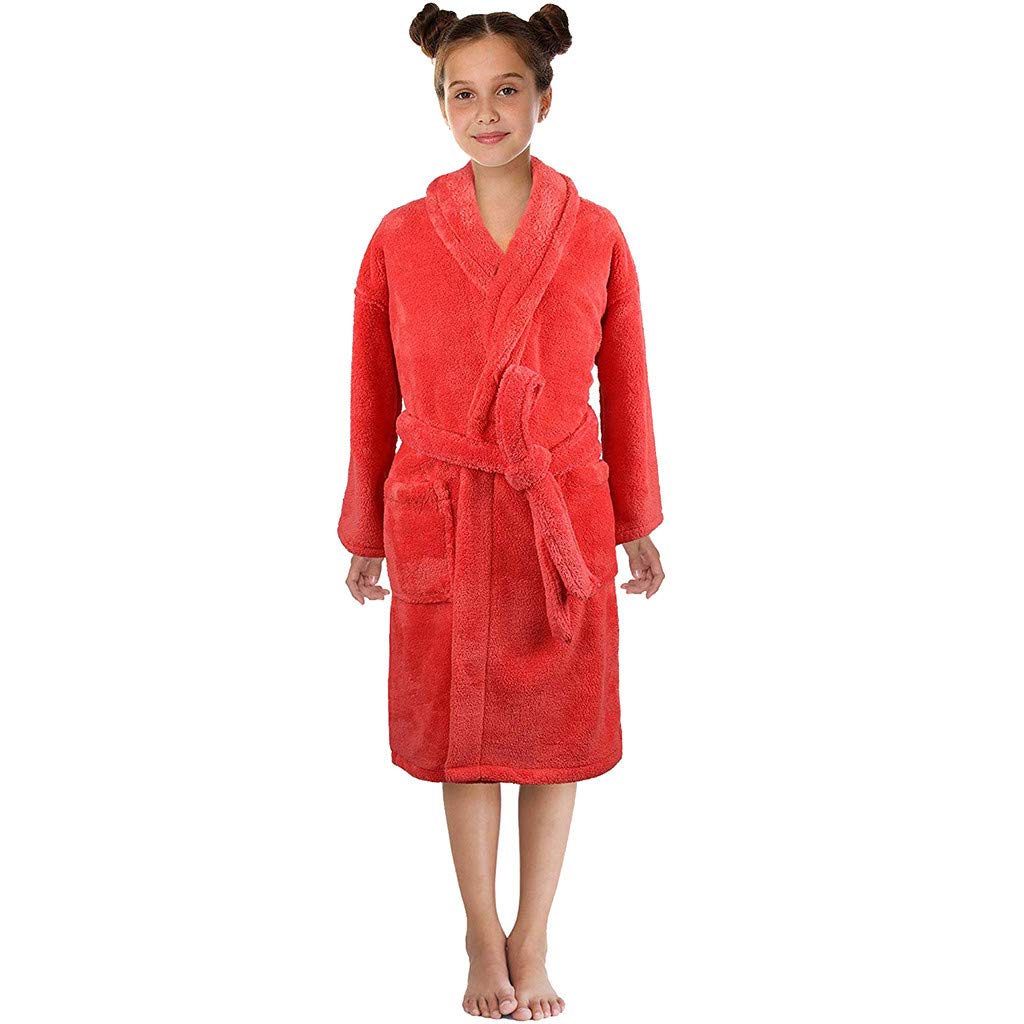 Soft Cotton Kids Bath Towel Set for Boys & Girls 3-12 Years - Absorbent Flannel Beach Towel & Bathrobe Outfit for Swimming, Pool, Beach & Home Use