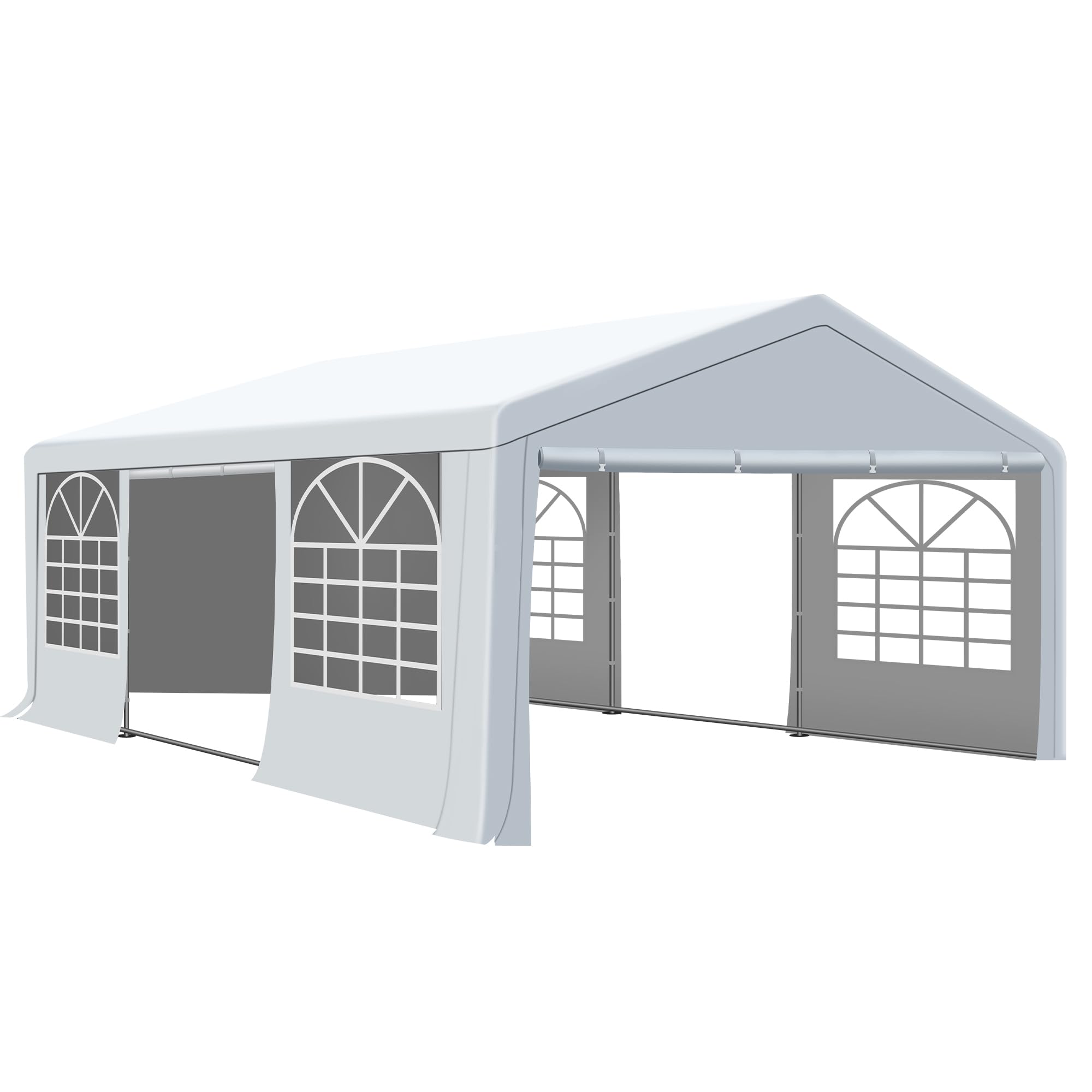 20'x20' Heavy Duty Canopy Party Tent with Removable Sidewalls & 4 Sand Bags - Waterproof Outdoor Wedding Tent for Birthday Parties, BBQ, Picnics & Backyard Events (20x20 FT)