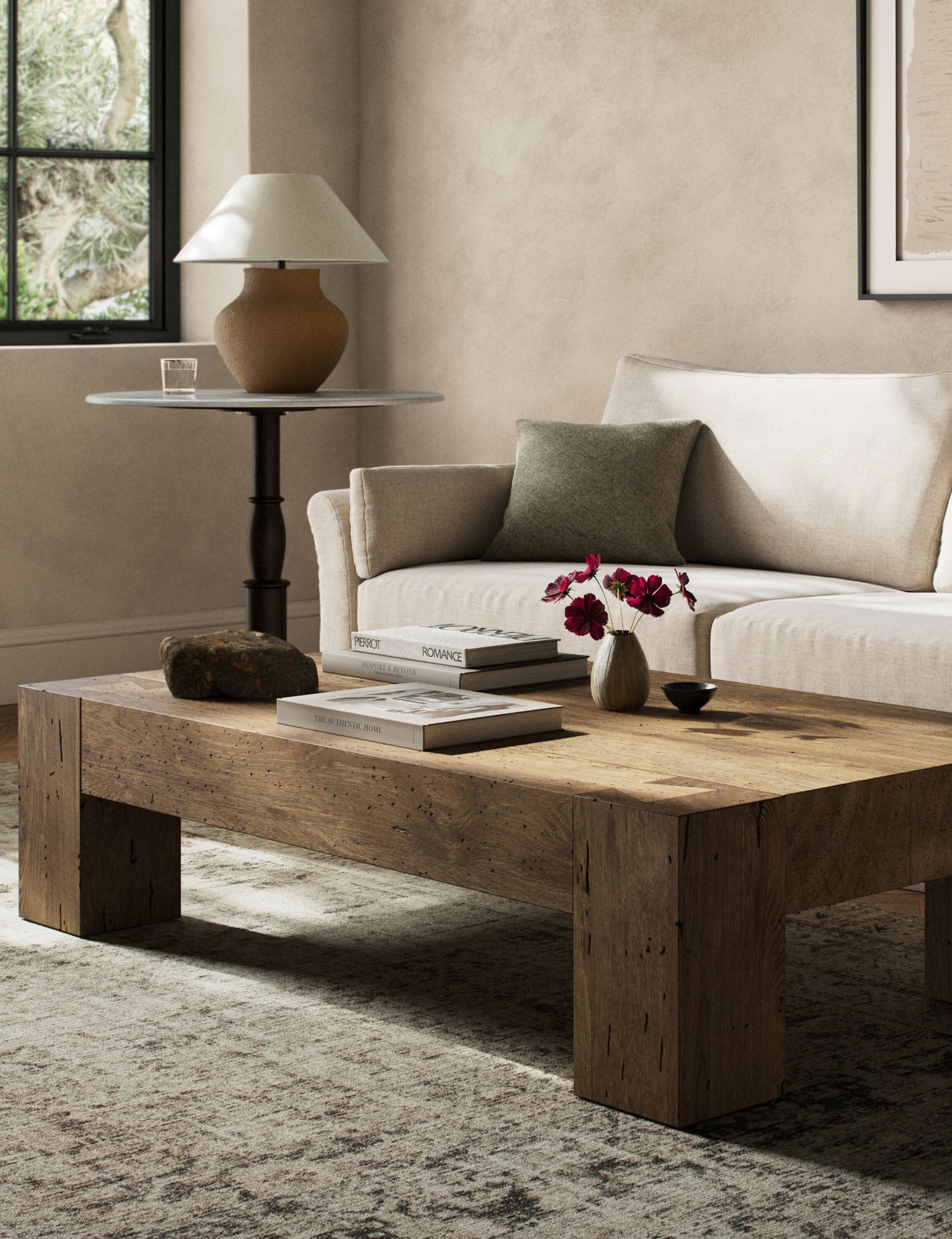 Modern Bevan Coffee Table - Solid Wood Living Room Furniture for Home Decor | Perfect for Small Spaces, Apartments & Cozy Living Rooms