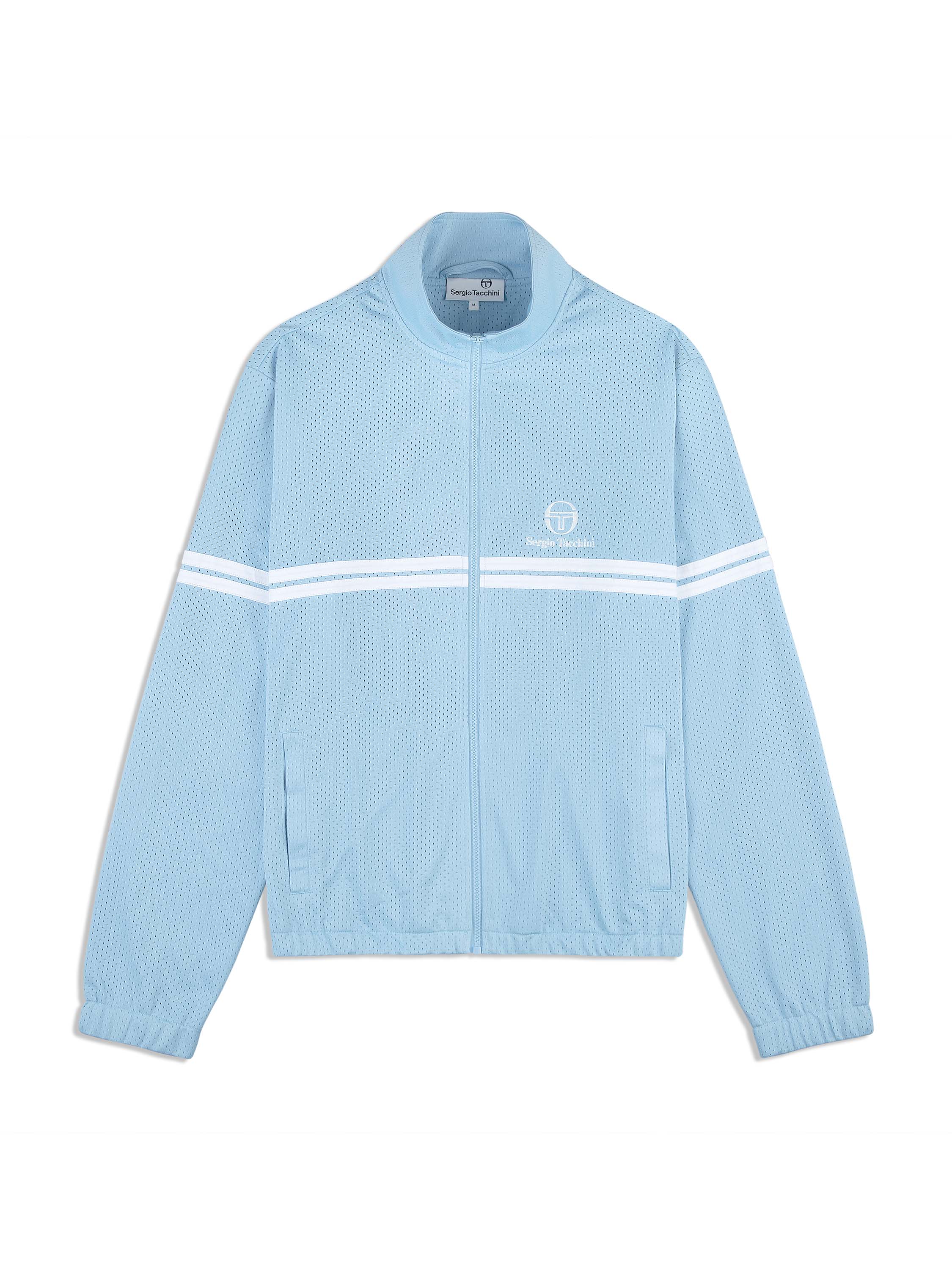 Arturo Mesh Track Jacket - Breathable Running Jacket for Men & Women | Dutch Canal/White Color | Perfect for Jogging, Gym Workouts & Outdoor Sports