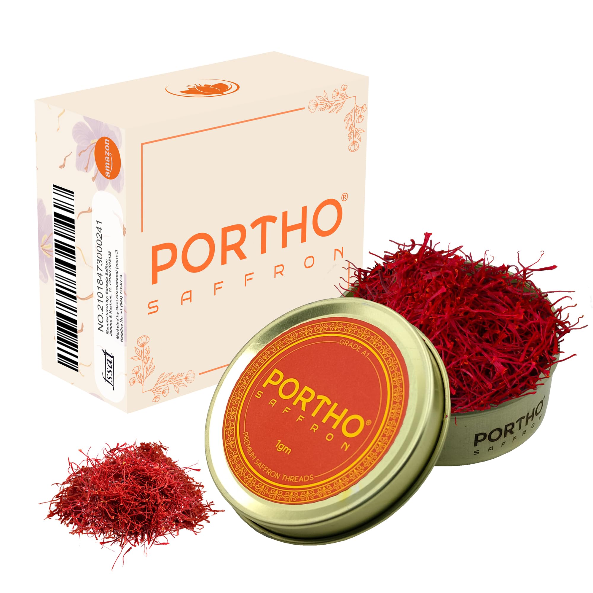 Premium Kashmiri Saffron Threads (Super Negin Grade) - 1g Pure Spice for Cooking, Baking & Beverages | Perfect for Paella, Risotto, Desserts, Golden Milk Tea & More | High-Quality Culinary & Gourmet Saffron for Home Chefs & Food Enthusiasts