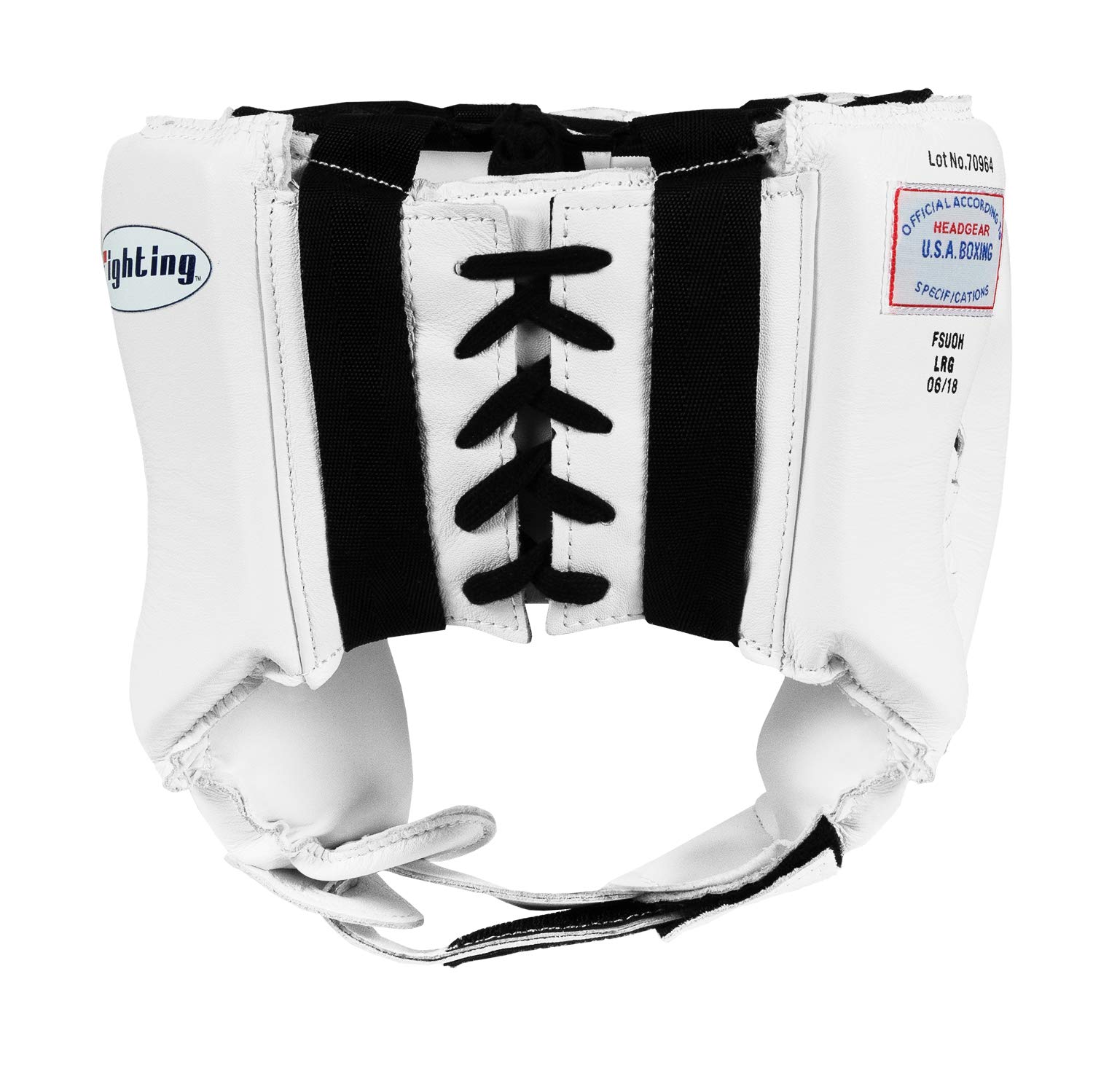 Fighting Sports USA Open Face Boxing Headgear - White, Large Size for Competition & Training - Perfect for Sparring, Gym Workouts & Amateur Matches