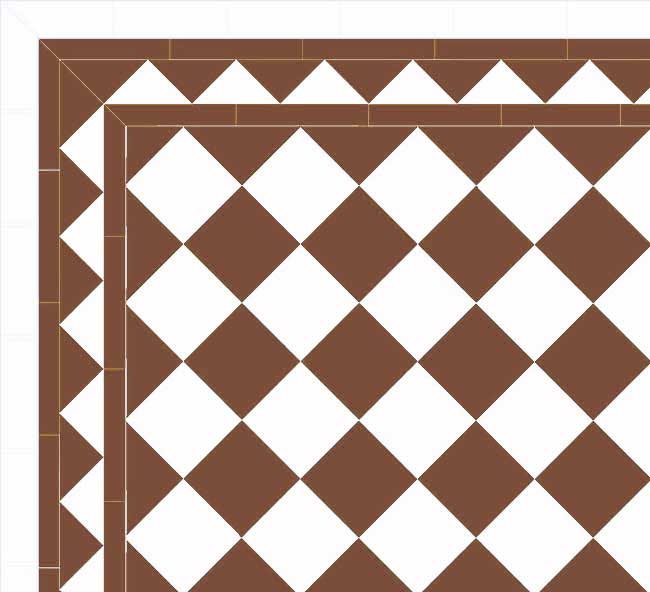 Klinker Schackrutigt 15x15 cm Chocolate Brown/White Granite Tile - Winckelmans - Perfect for Kitchen Backsplash, Bathroom Flooring & Outdoor Patio Design
