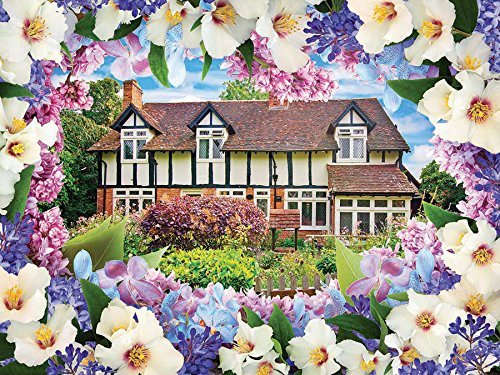 Lilac Cottage (Flower Garden Cottages 500) - 1000 Piece Jigsaw Puzzle by Lafayette Puzzle Factory - Perfect for Family Game Night & Relaxation