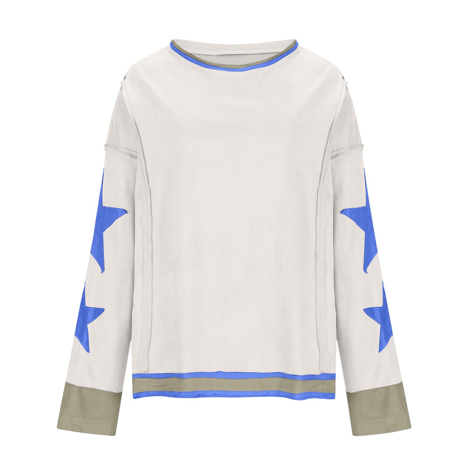 Trendy Women's Cropped Crewneck Sweatshirt - Loose Fit Long Sleeve Fall Tops 2025 | Fashion Workout Sweater | Perfect for Gym, Yoga, and Casual Streetwear Outfits