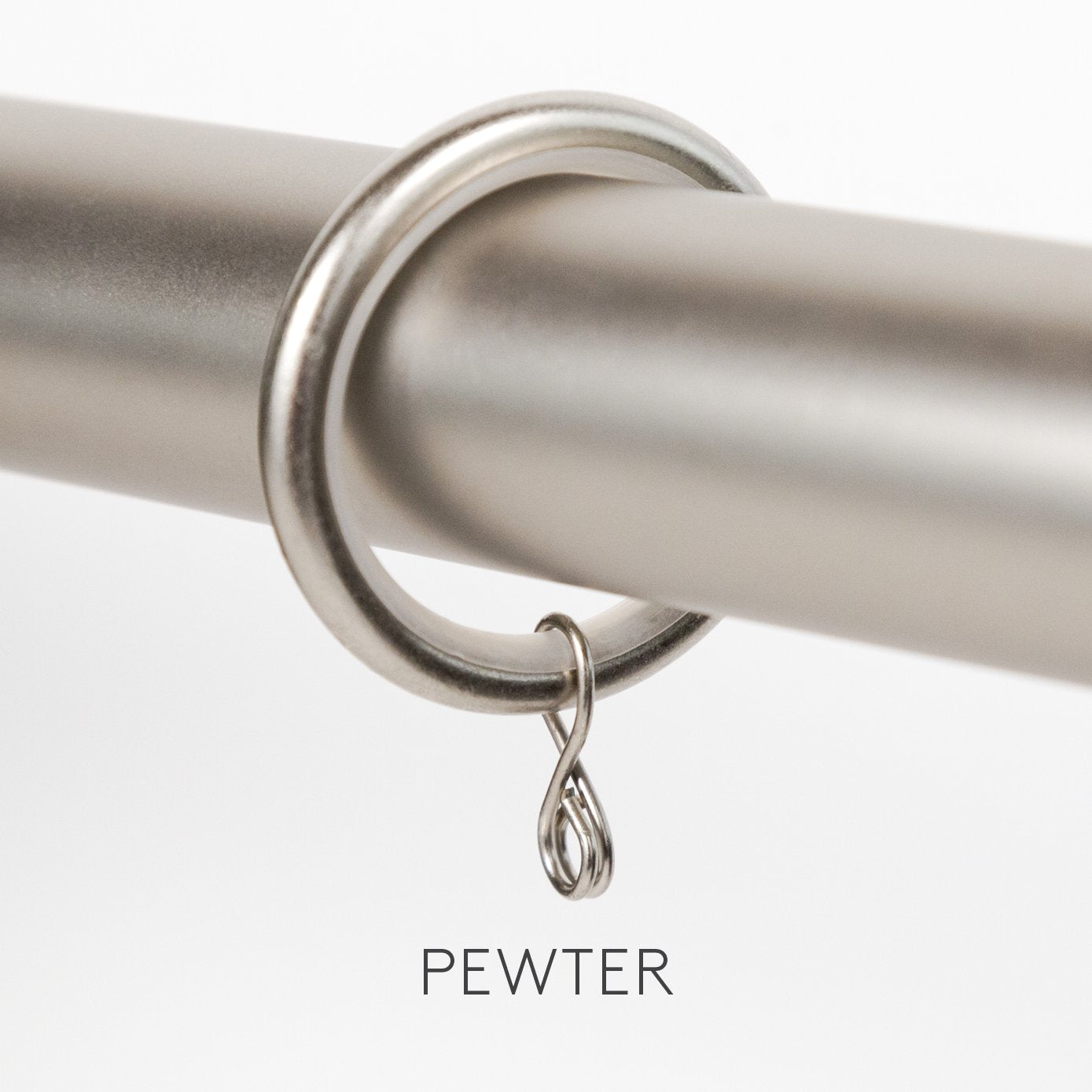 Premium Drapery Rings Set of 8 - Heavy Duty Curtain Hooks for Drapes & Sheers - Perfect for Living Room, Bedroom & Window Decor