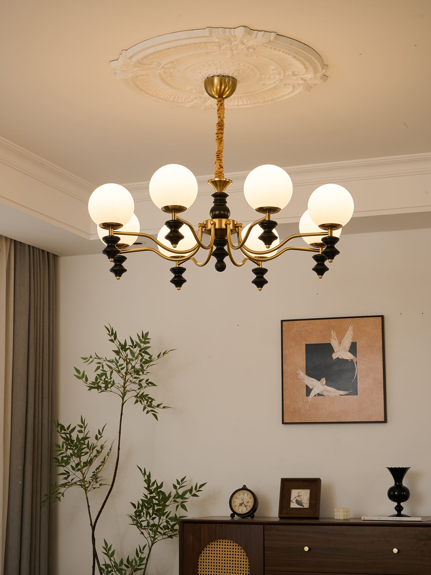 Elegant Cadence Chandelier - Modern Crystal Ceiling Light Fixture for Dining Room, Living Room & Bedroom | Perfect for Home Decor & Interior Design