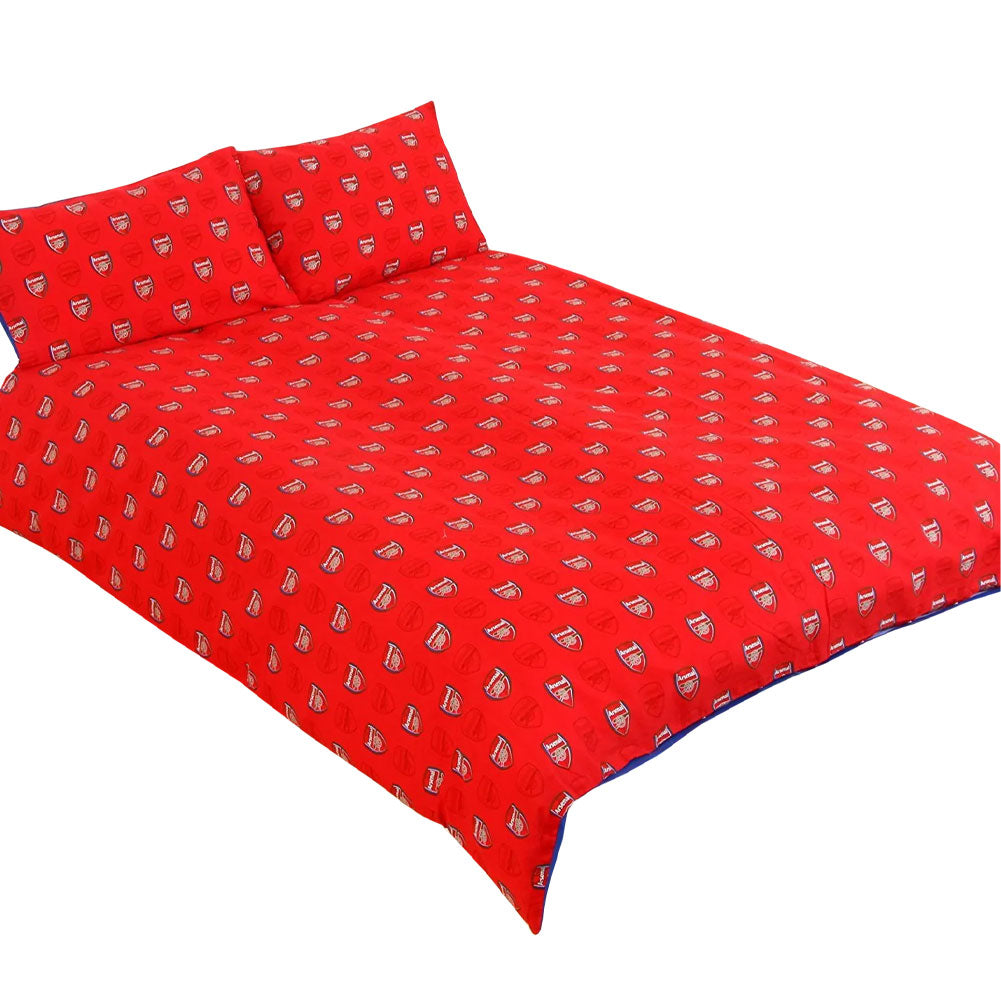 Arsenal FC Double Duvet Cover Set - 100% Cotton Football Bedding for Fans - Perfect for Game Nights & Teen Bedrooms