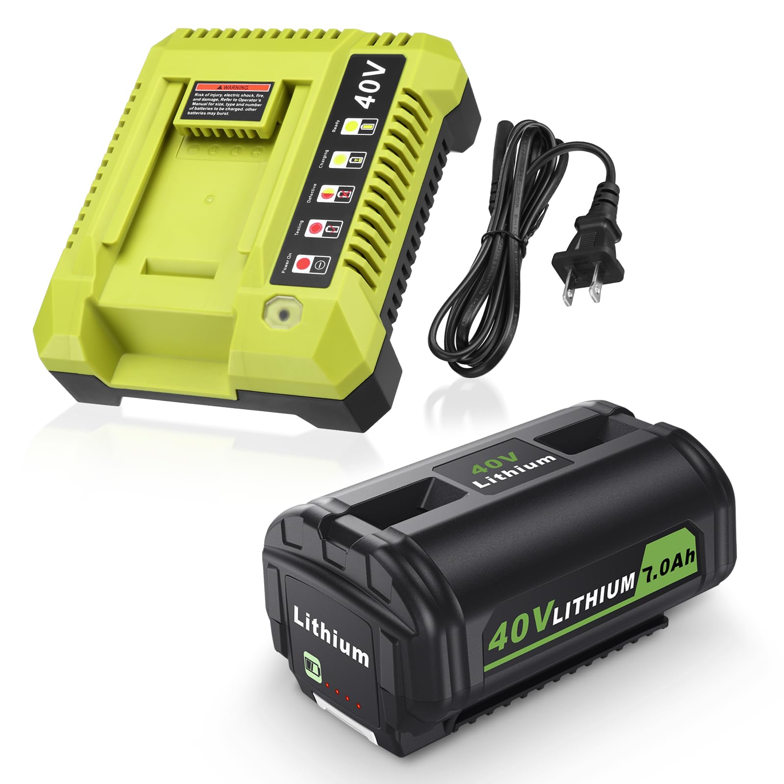 40V 7.0Ah Replacement Battery for Ryobi Tools - Compatible with OP401 Charger | Power Your Ryobi Lawn Mower, Trimmer & Outdoor Equipment
