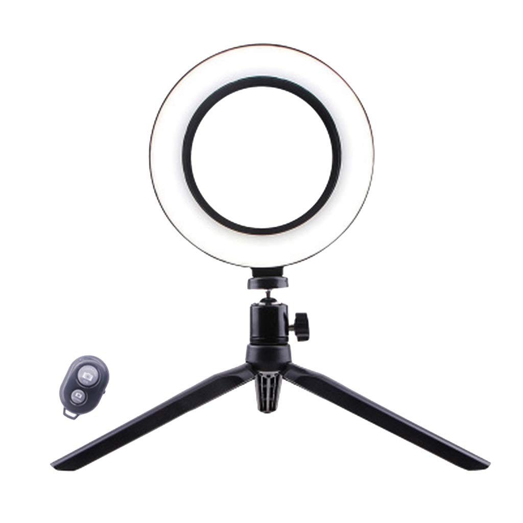 Portable Ring Light with Tripod & Phone Holder for Live Streaming & Makeup | 16cm LED