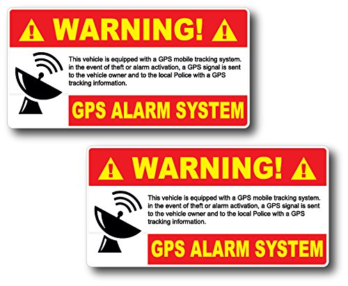 (7 Pack) 24/7 GPS Tracking Warning Decals - UV Resistant & Waterproof Vinyl Stickers for Vehicles - Anti-Theft Security Signs for Cars, Trucks, RVs - Perfect for Parking Lots, Garages & Fleet Protection