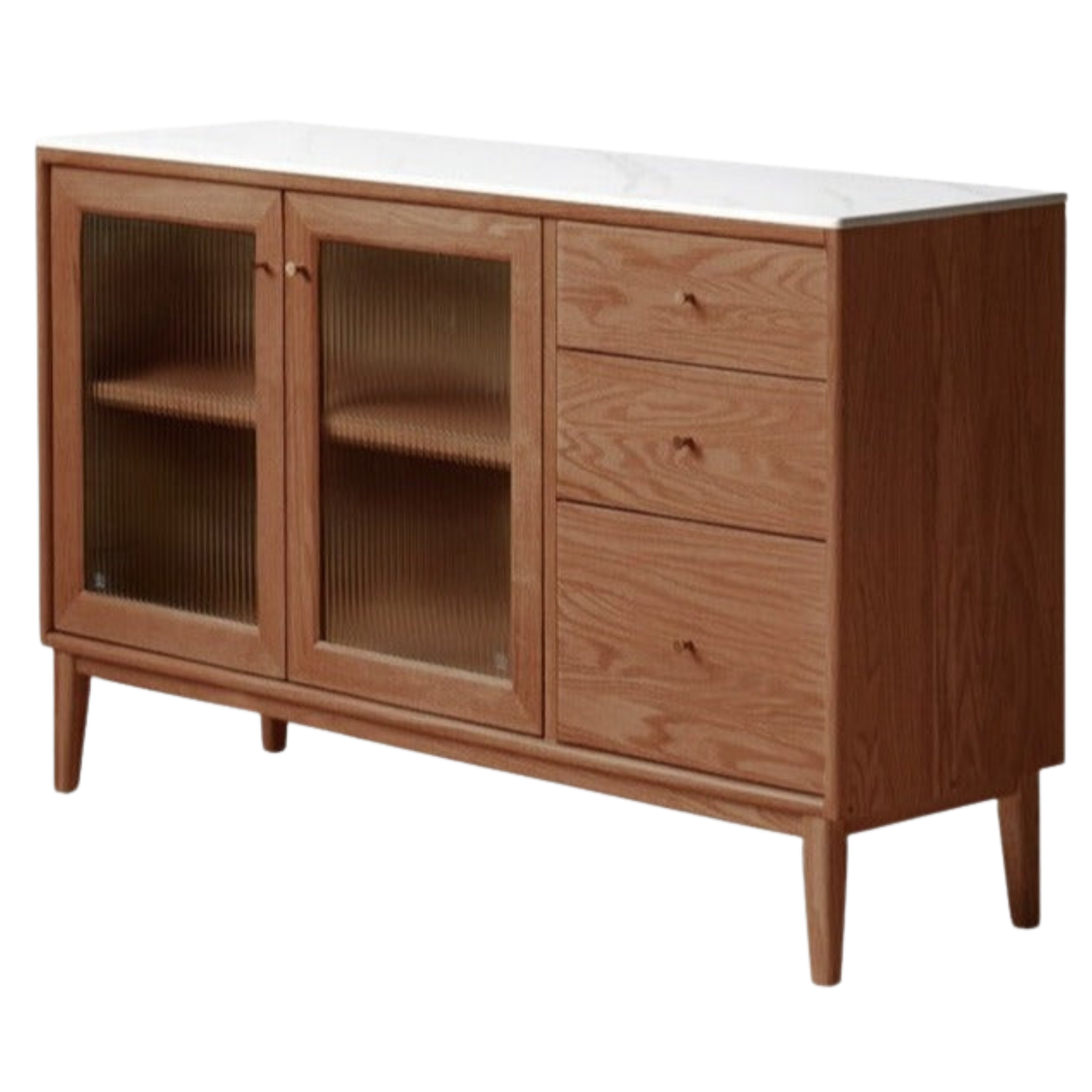 49.2x15.7x32.4 inch / 125x40x82.2сm / Walnut color / rock board sideboard (glass door)