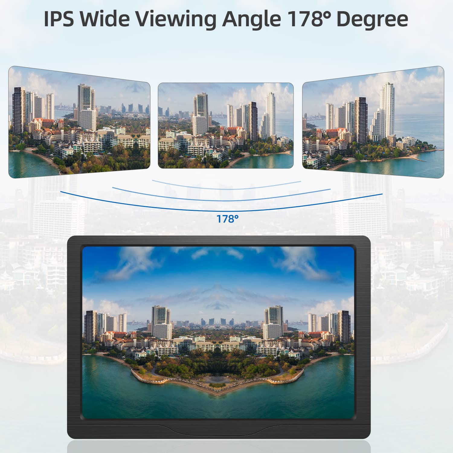 10.1 Inch HDMI Monitor 1280x800 Portable IPS LCD Screen with Dual Speakers - HD VGA Display for Raspberry Pi, PC, Laptop, TV, Camera & Gaming | Perfect for Home Office, DIY Projects & Entertainment