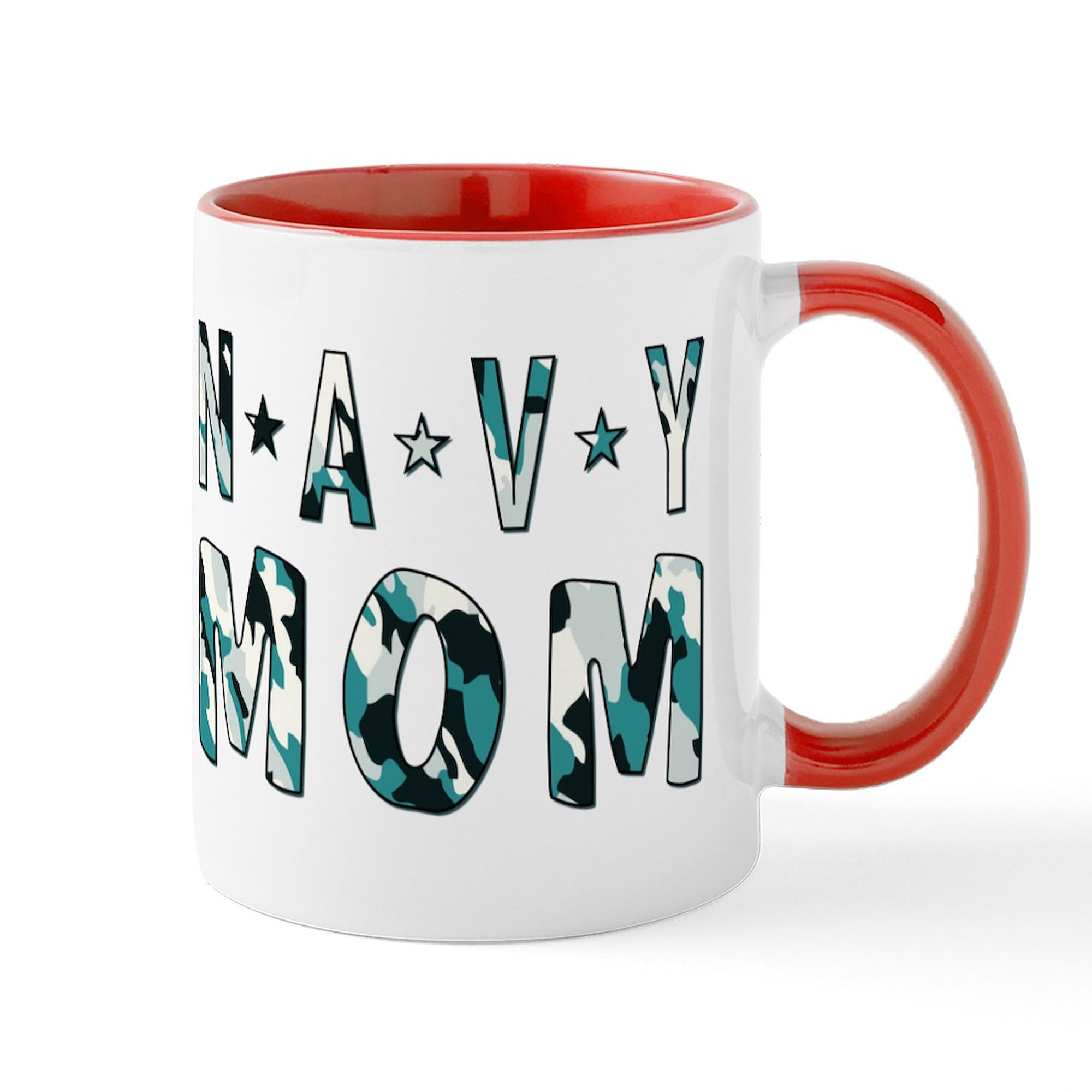 Navy Mom Ceramic Coffee Mug 11 oz (325 ml) - Perfect for Tea, Coffee & Hot Drinks - Ideal Gift for Military Moms & Navy Families