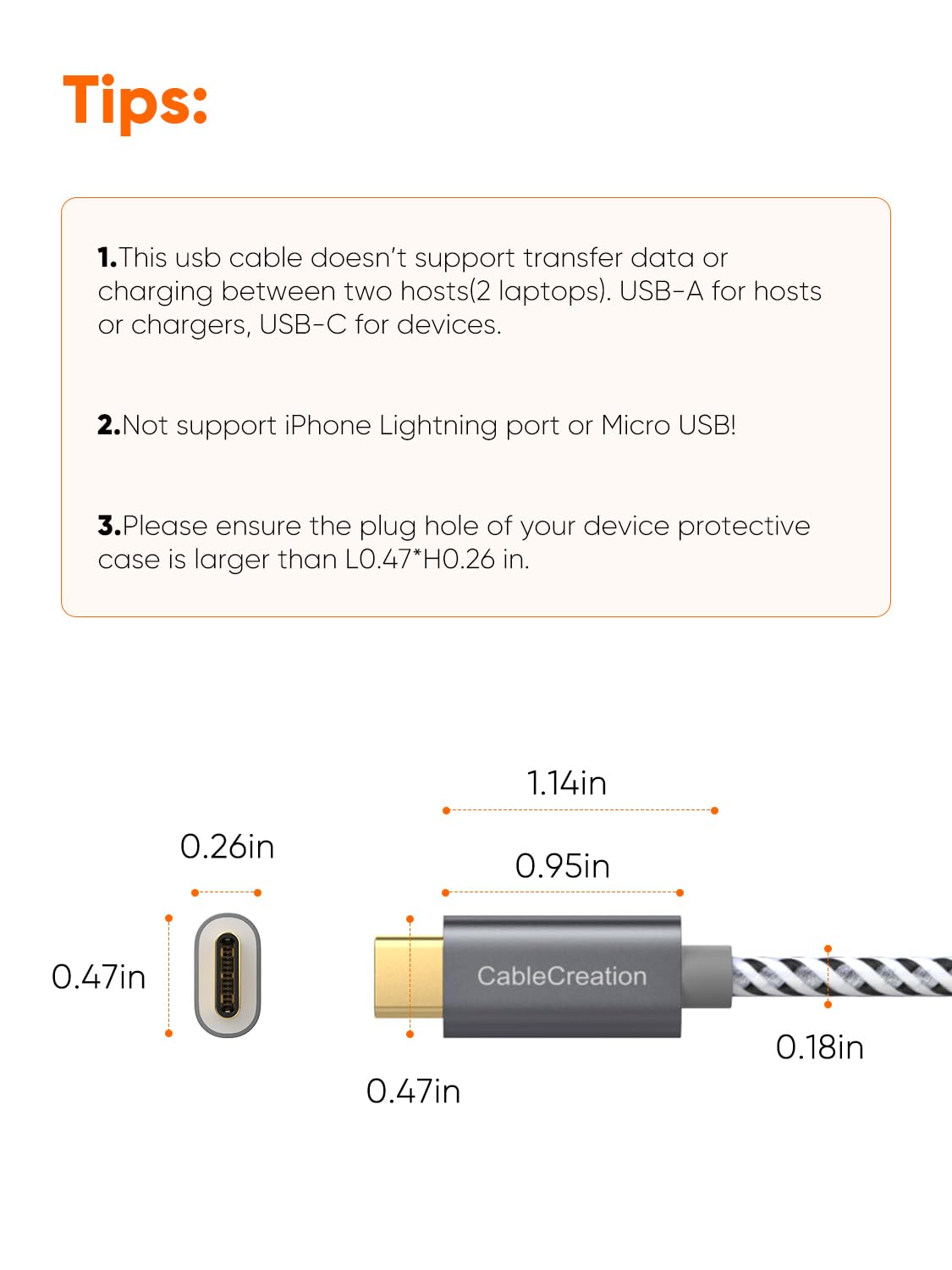 CableCreation 10Gbps USB C to USB A Cable 1FT - High Speed USB 3.2 Gen 2 Data Transfer & Charging Cord for iPhone 16/15, MacBook, Galaxy S24, Pixel, iPad, External SSD - Perfect for Android Auto, CarPlay & Fast File Transfers