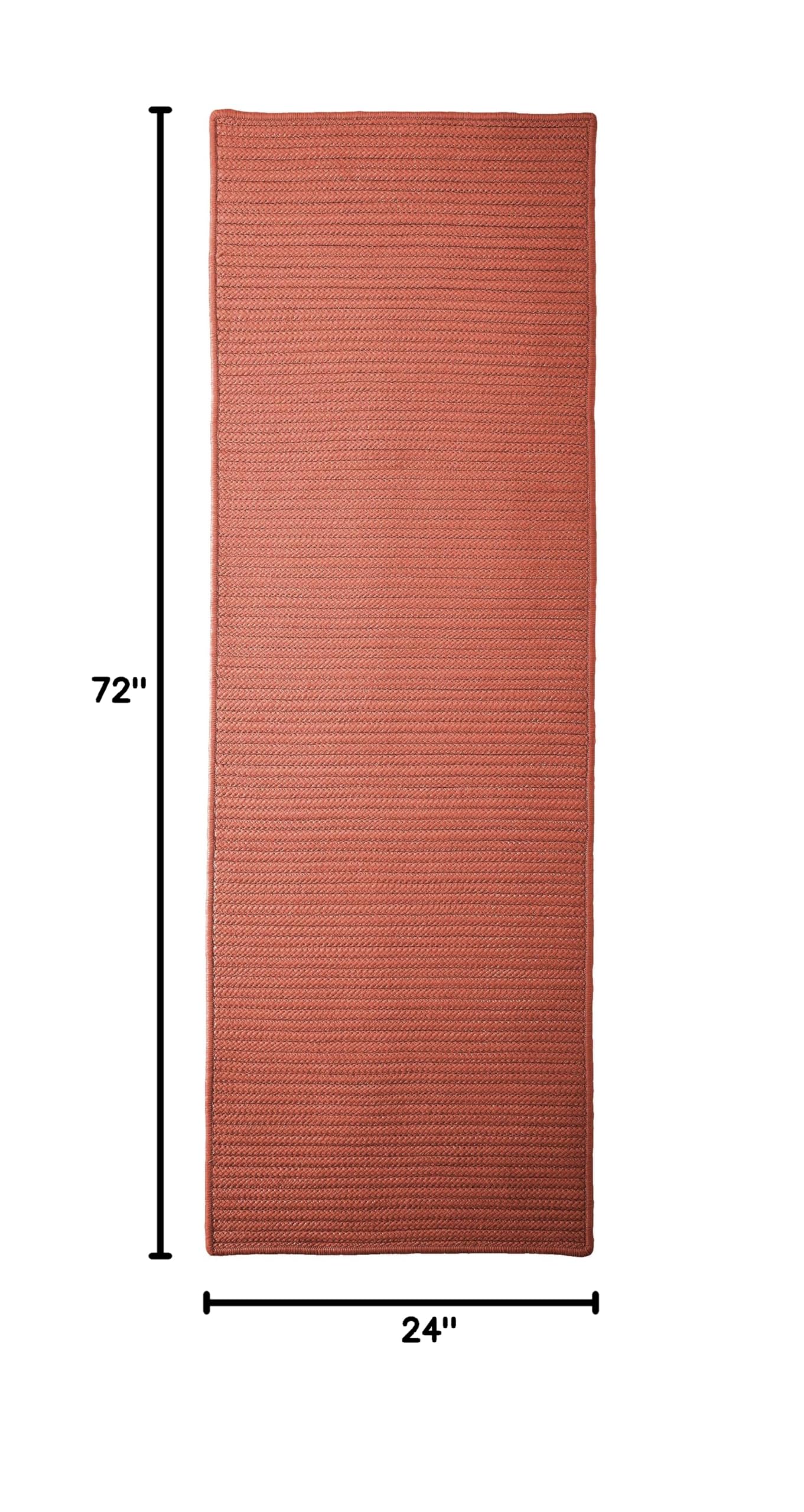 Simply Home Solid Area Rug 2x6 Feet Terracotta - Soft & Durable Living Room Rug for Home Decor, Bedroom, Office, or Entryway