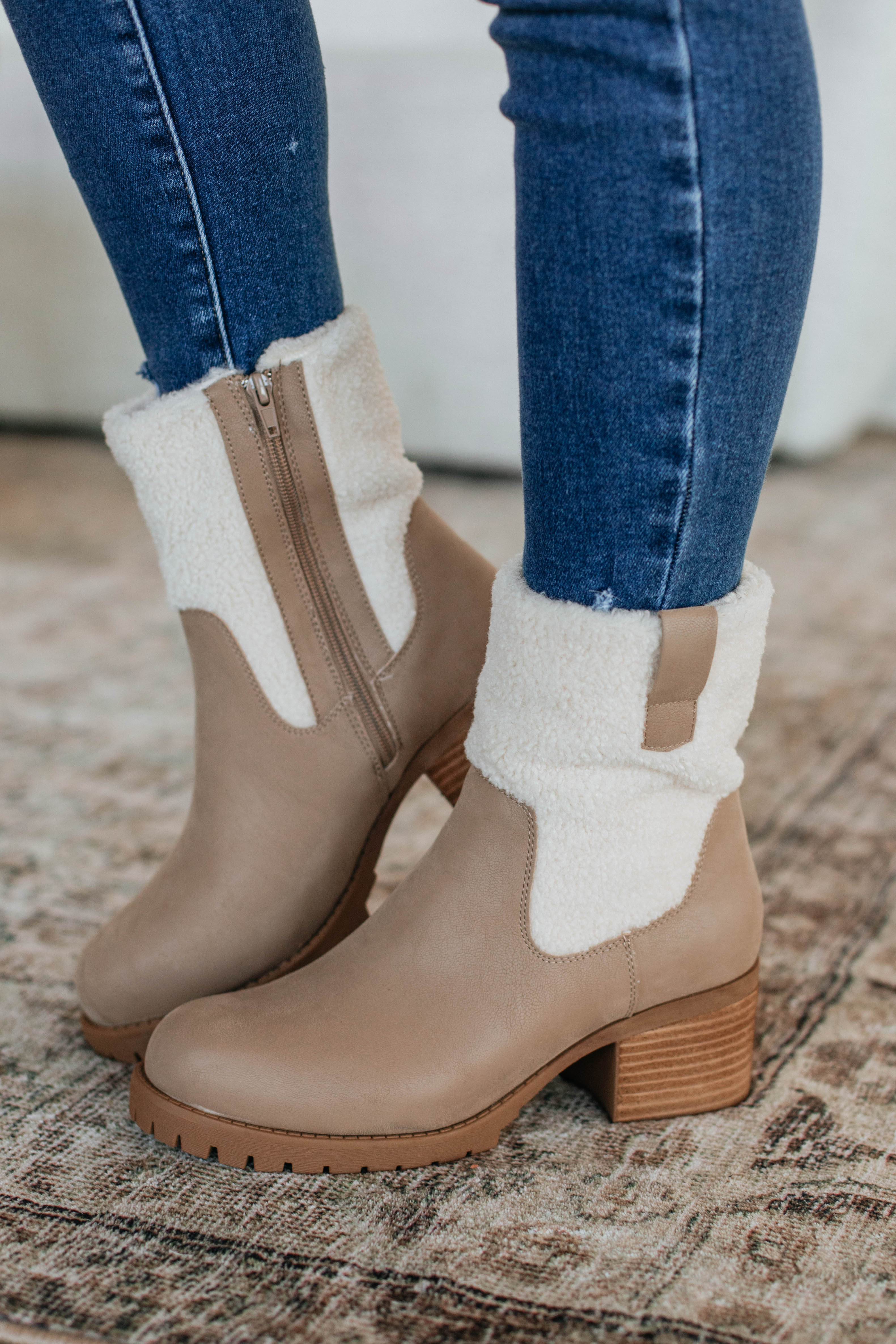 Thinking It Over Boots in Taupe | Stylish Women's Ankle Boots for Fall & Winter | Perfect for Casual Outfits & Office Wear