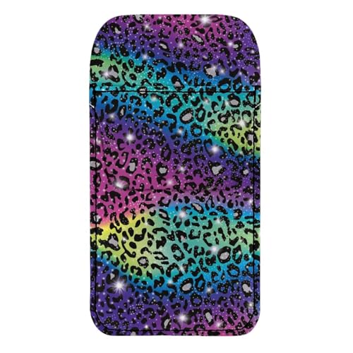 Rainbow Glitter Leopard Print