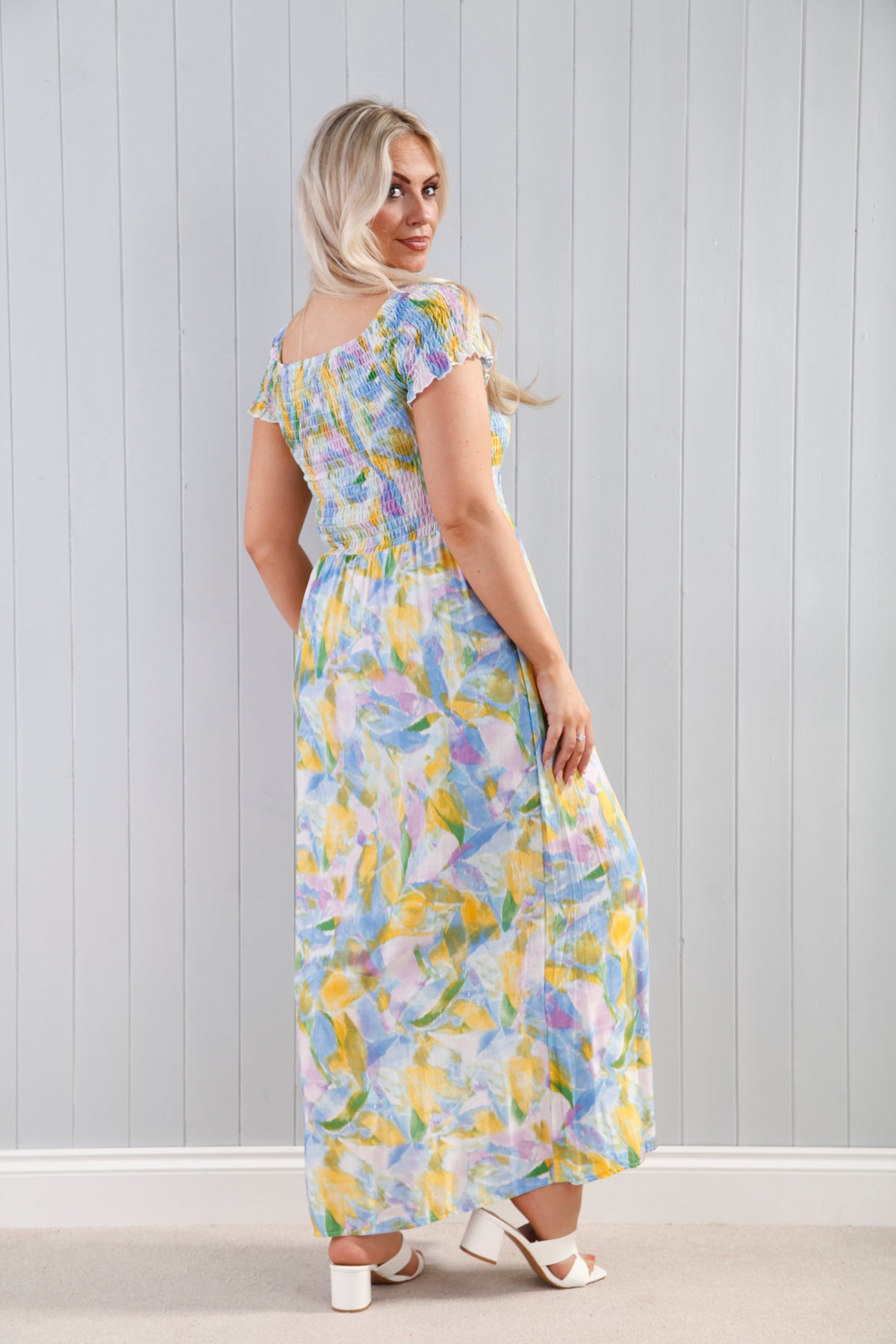 Summer Haze Dress Blue - Flowy Boho Maxi Dress for Women | Perfect for Beach Vacations, Music Festivals & Summer Weddings