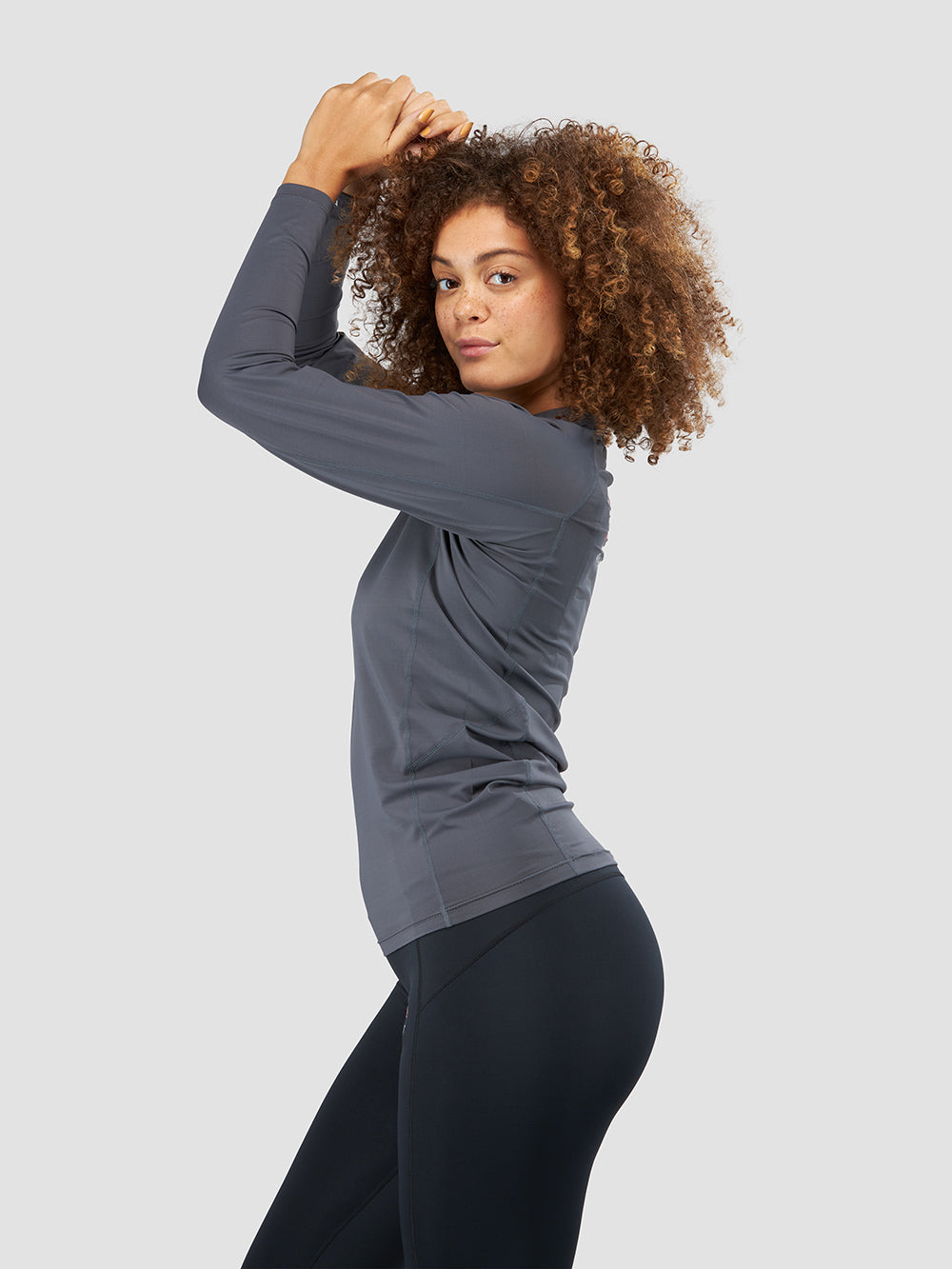 Rebel Rashguard for Men & Women - UPF 50+ Sun Protection, Quick Dry Swim Shirt - Gray - Perfect for Surfing, Swimming, and Beach Activities