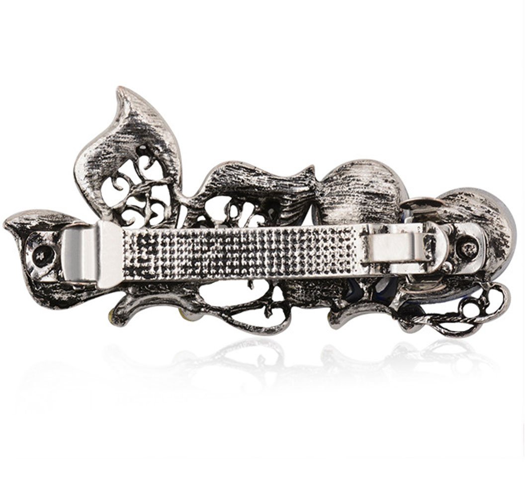 Vintage Rhinestone Butterfly Hair Clip - Retro Metal Alloy Barrette for Women | Spring Fashion Accessory