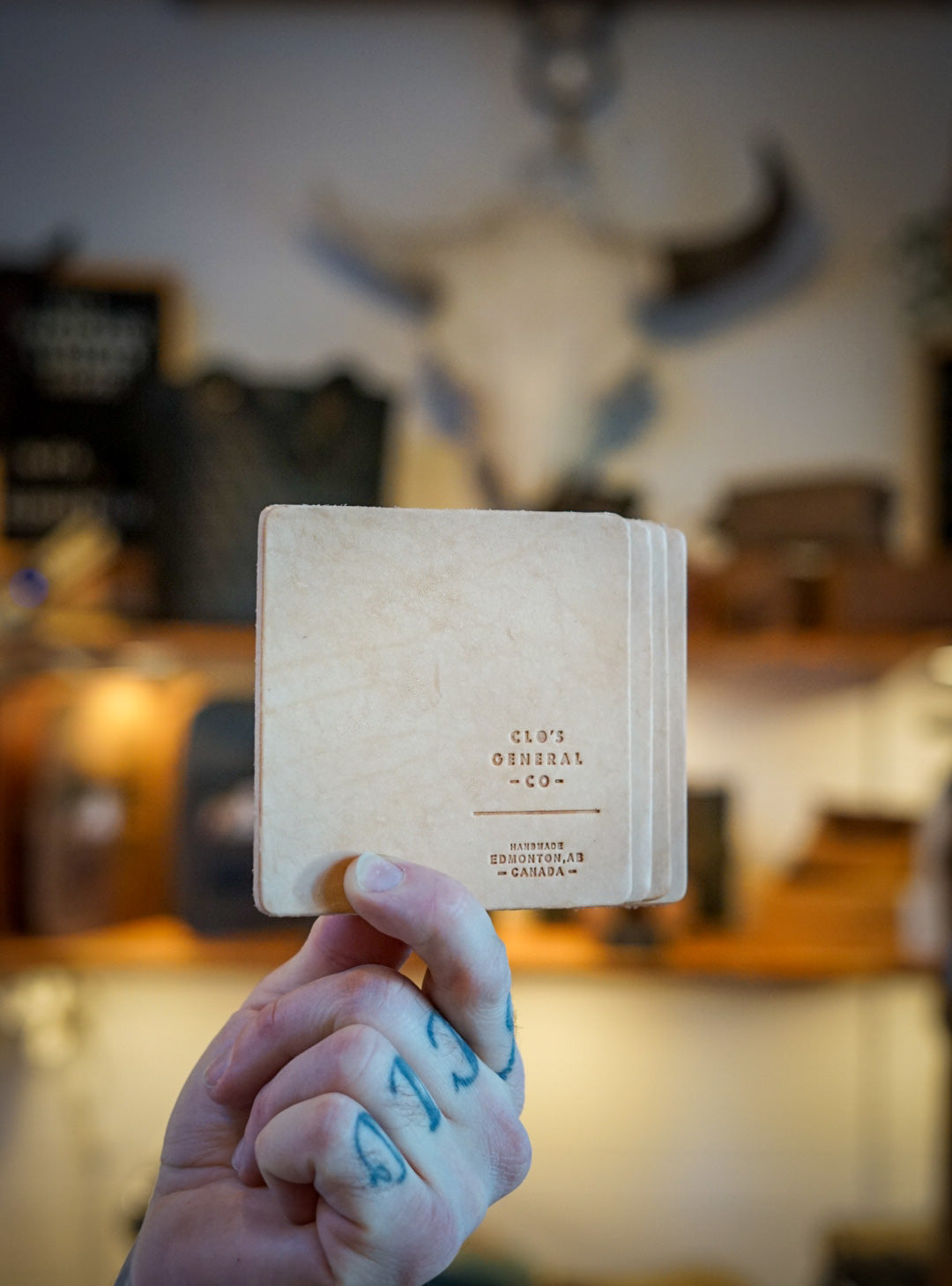 Premium Square Leather Coasters Set - Waterproof & Heat Resistant - Elegant Home & Office Bar Accessories - Perfect for Dining Tables, Coffee Tables, and Party Decor