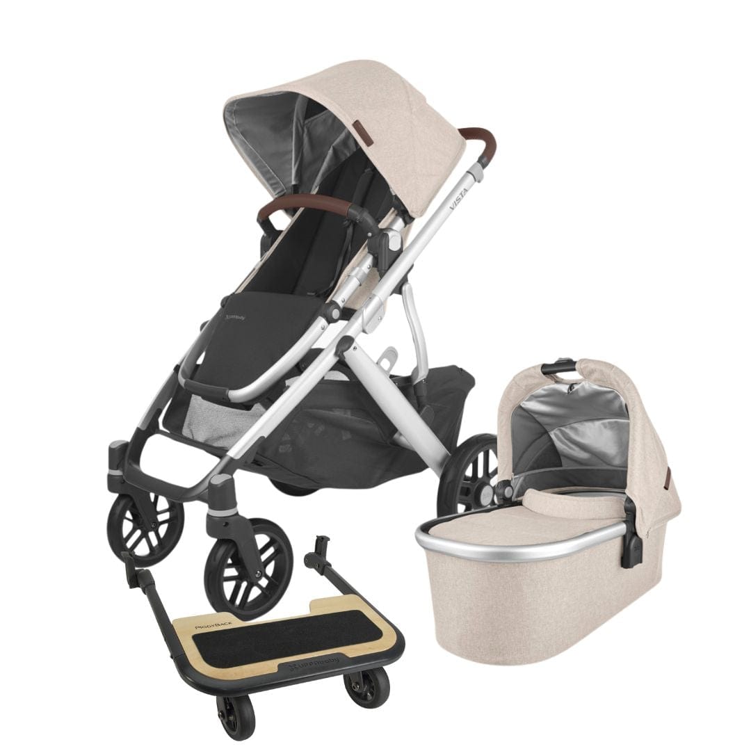 Vista V2 Stroller with Piggyback Board - Lightweight Compact Baby Stroller for Travel & Everyday Use - Perfect for Shopping, Walks & Family Outings