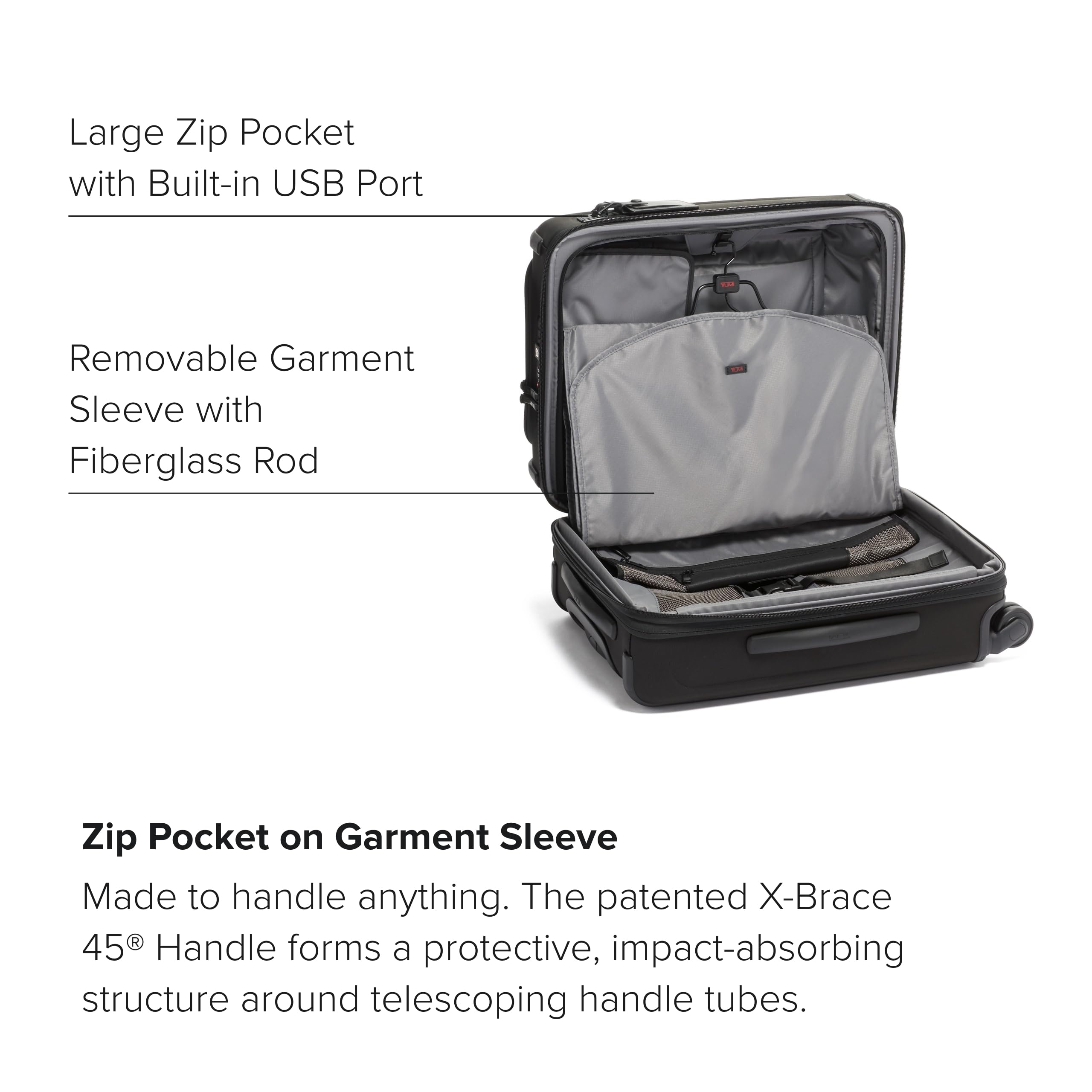 TUMI Alpha Continental Dual Access 4-Wheel Carry-On Luggage - Lightweight Rolling Suitcase with TSA Lock - Perfect for Business Travel & Weekend Getaways