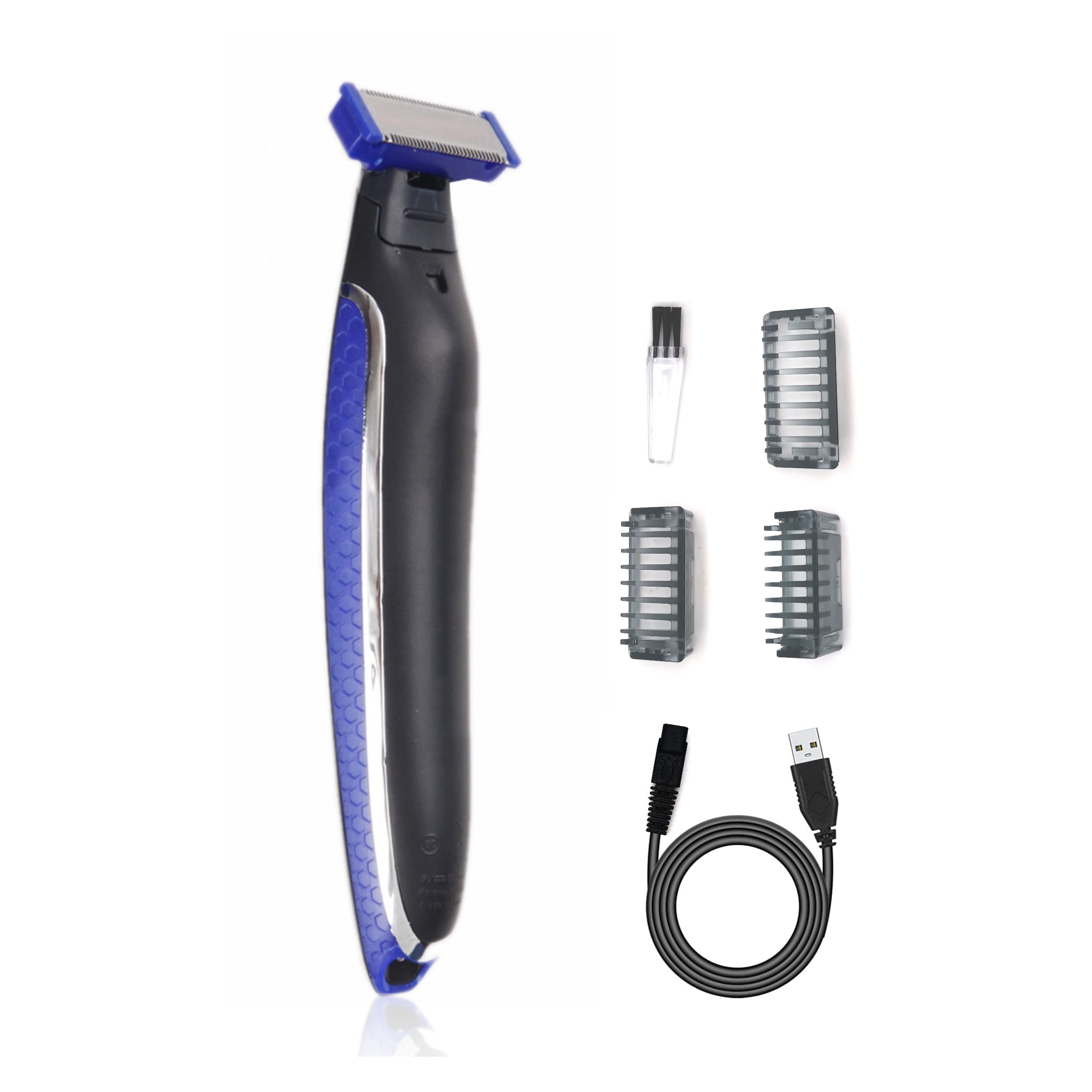 Rechargeable Electric Beard & Body Trimmer for Men - 3-in-1 Shaver, Groomer & Edge Shaper - Perfect for Travel, Gym & Home Grooming