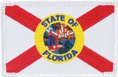 MEDALS OF AMERICA EST. 1976 Florida State Flag Patch - Embroidered Iron-On Patch for Uniforms, Jackets & Backpacks - Perfect for Military, Police & Outdoor Enthusiasts