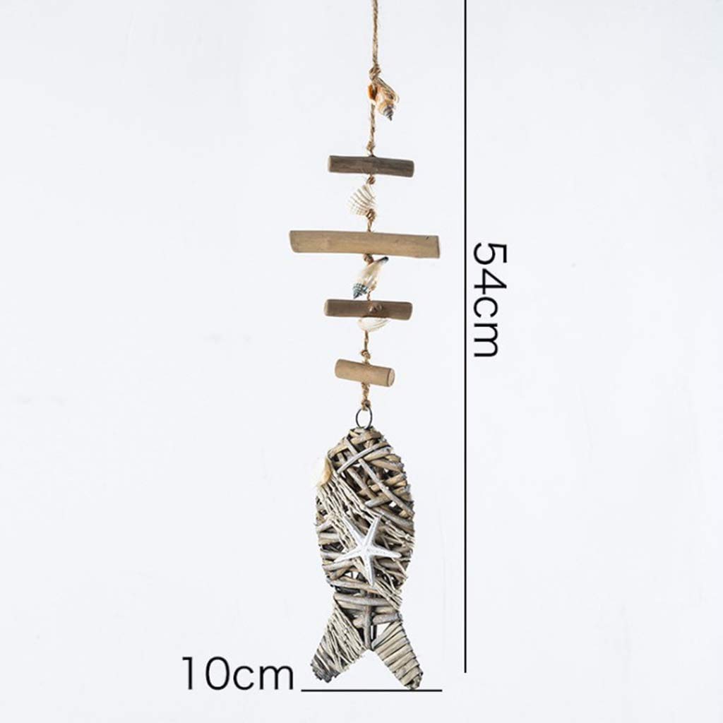 Handmade Wooden Fish Pendant - Nautical Themed Wall Decor for Home, Nursery & Kindergarten | Natural Wood Cutout Ornament | Unique Gift Idea for Beach House Decor & Kids Room