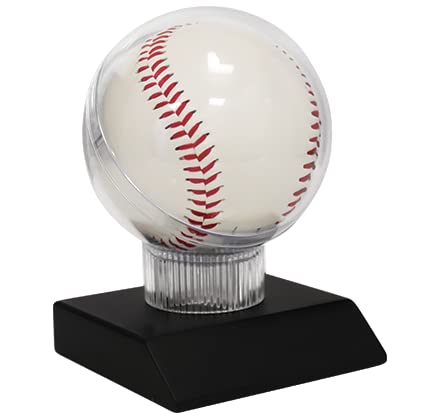 4.5 Inch Personalized Baseball Display Case with Engraving - Perfect for Collectibles, Memorabilia & Trophy Display in Home or Office