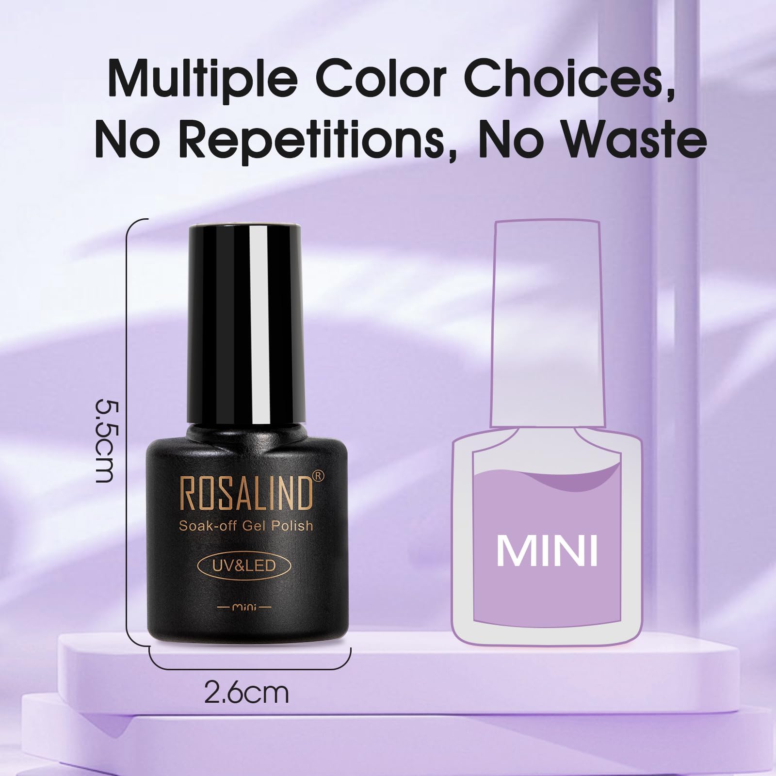 ROSALIND 24PCS Gel Nail Polish Set - 20 Colors Soak Off UV LED Nail Polish with Base Coat, Glitter, Glossy & Matte Top Coat - Fall Winter Holiday Nail Colors for Manicure & Nail Art DIY at Home or Salon