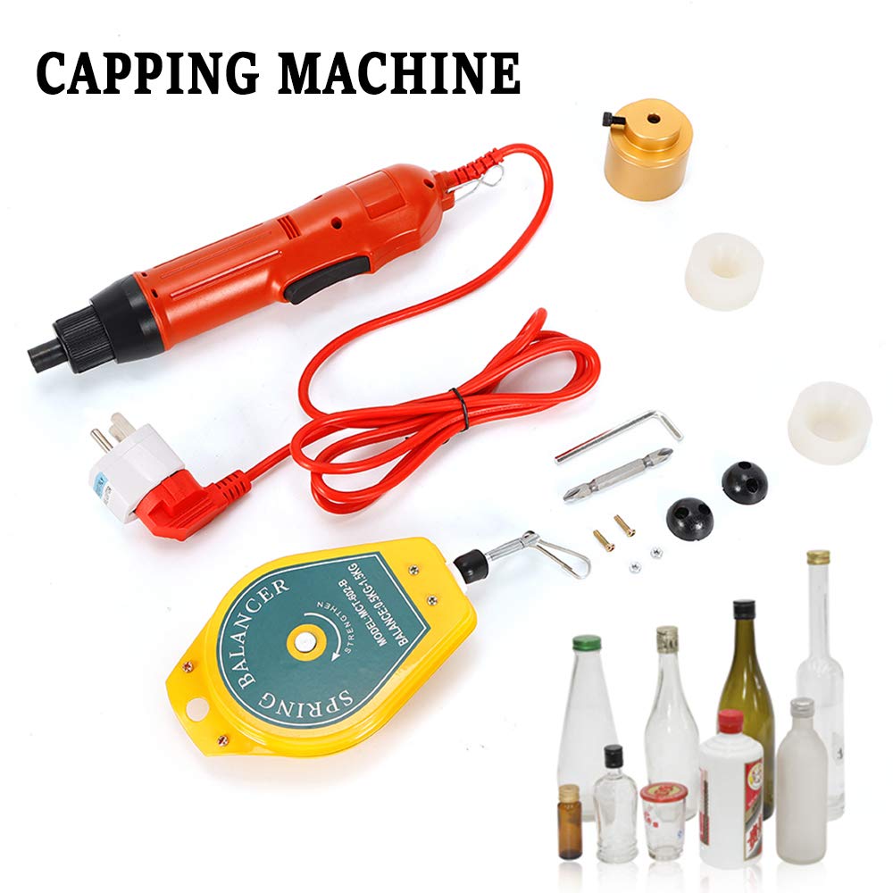 Electric Bottle Capping Machine 110V - Handheld Screw Bottle Capper Sealer with Adjustable Clutch & Auxiliary Tool for Home Brewing, Canning & DIY Projects - Fast US Shipping