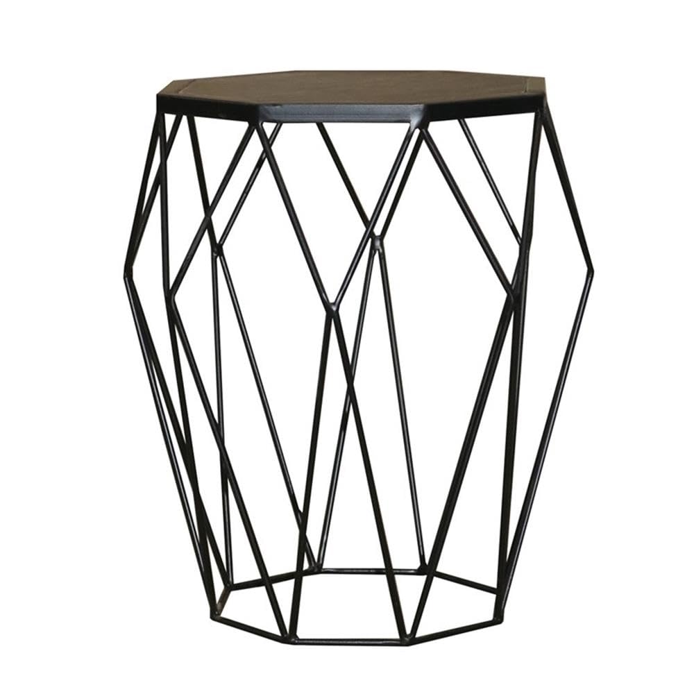 Progressive Furniture Outbound Chairside Table - Natural Wood & Iron Finish - Perfect for Living Room, Bedroom, or Office Side Table