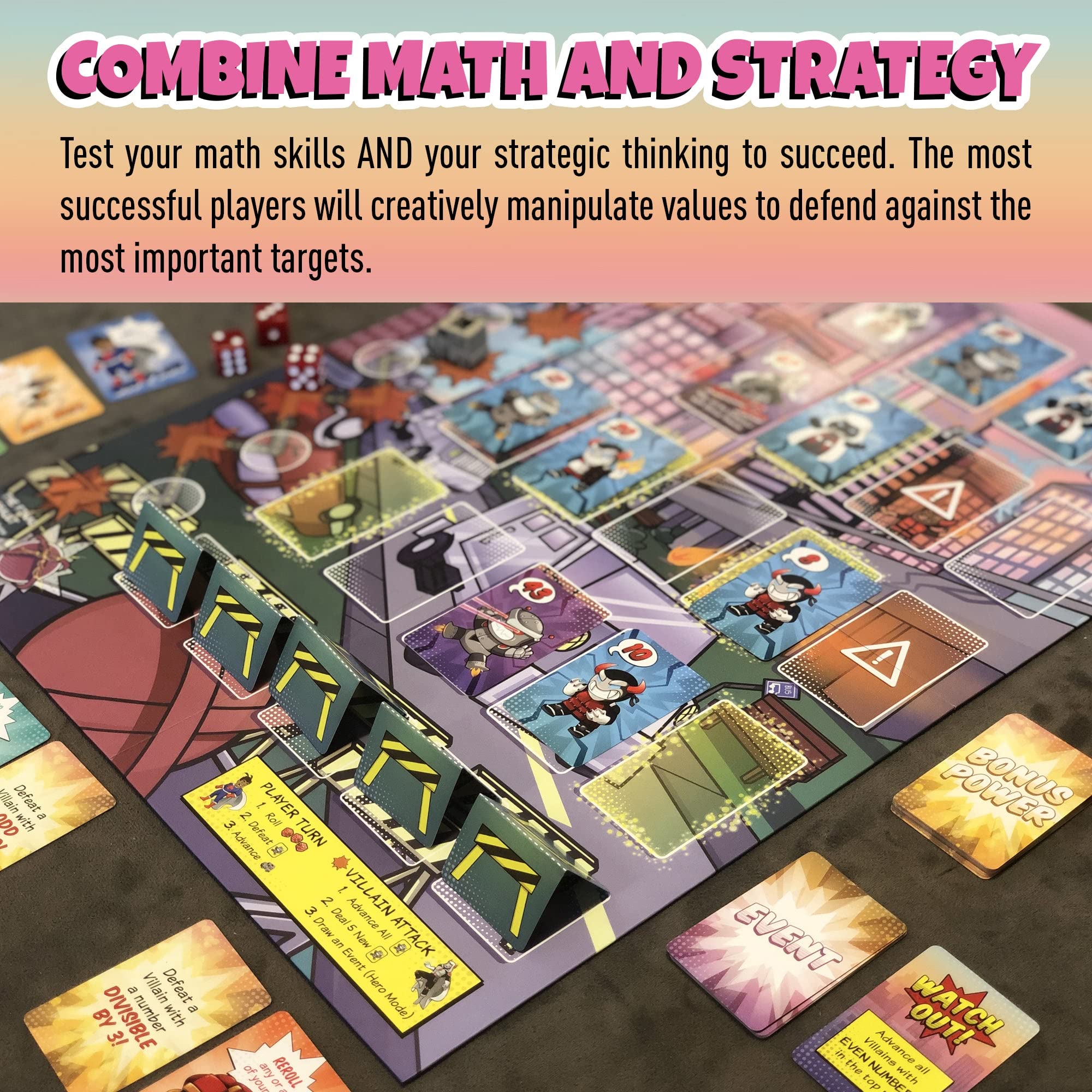 Outnumbered: Improbable Heroes Board Game - Award-Winning STEM Math Game for Kids & Adults | Fun Educational Family Game to Learn Multiplication & Division | Perfect for Classroom Learning & Family Game Nights