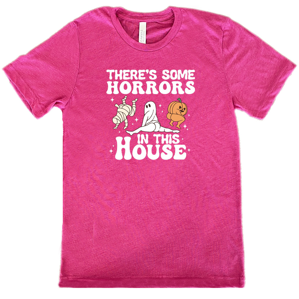 Unisex Horror Movie T-Shirt - 'There's Some Horrors In This House' Graphic Tee for Halloween, Cosplay & Horror Fans