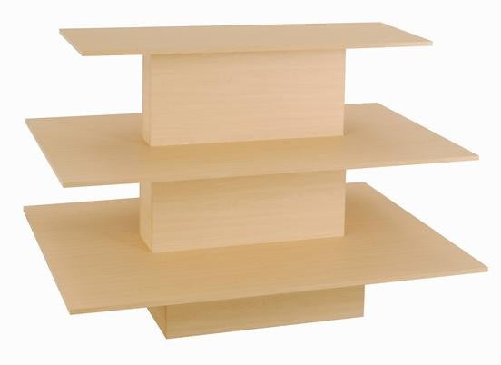 3-Tier Display Tables for Retail & Boutique - Black, White & Maple Finish | Oval, Rectangle & Square Options | Perfect for Clothing, Jewelry & Accessory Showcase
