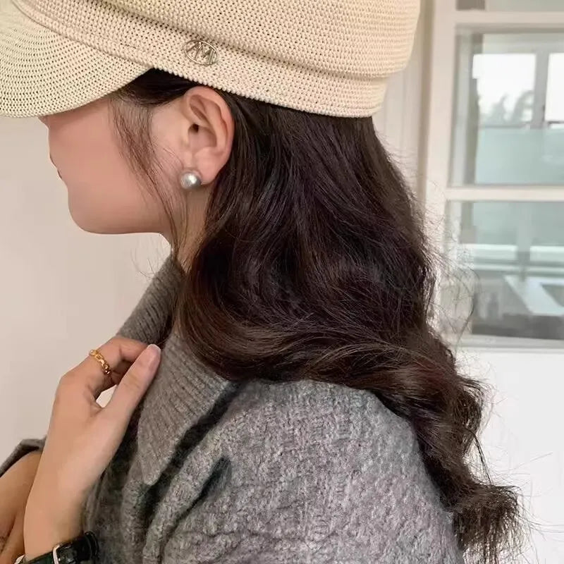 ALA Rising | Elegant Gray Pearl Earrings for Women - Unique Fashion Jewelry for Office & Party Wear - Perfect Gift for Her