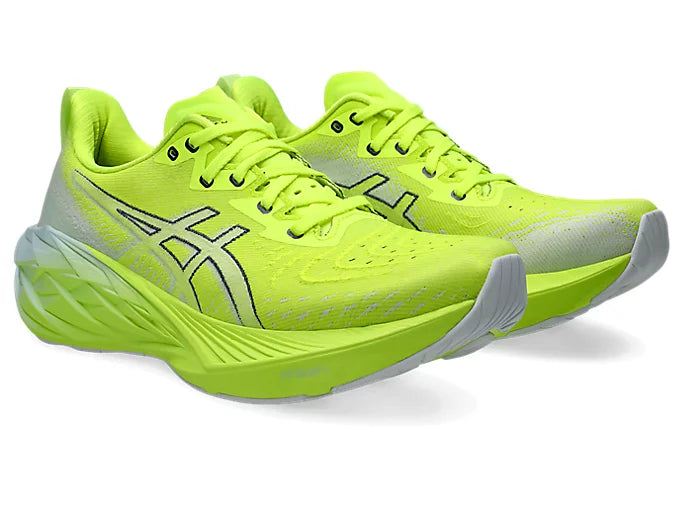 ASICS Men's NOVABLAST 4 Running Shoes - Safety Yellow/Cool Grey | Lightweight Cushioned Sneakers for Jogging, Gym & Daily Wear