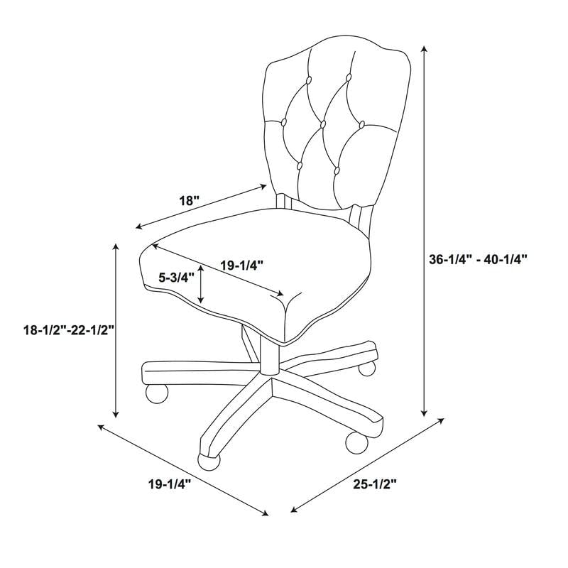Linon Hazel Natural Office Chair - Ergonomic Mesh Back & Padded Seat for Home & Office Comfort - Perfect for Long Hours of Work or Gaming