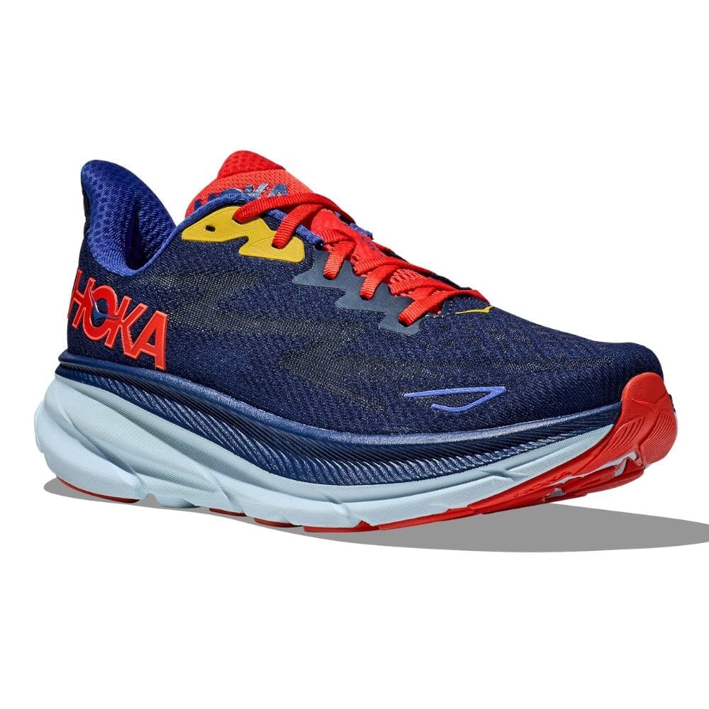 Hoka Men's Clifton 9 Wide Running Shoes - Lightweight Cushioned Sneakers for Road & Trail | Perfect for Jogging, Gym Workouts & Daily Walking