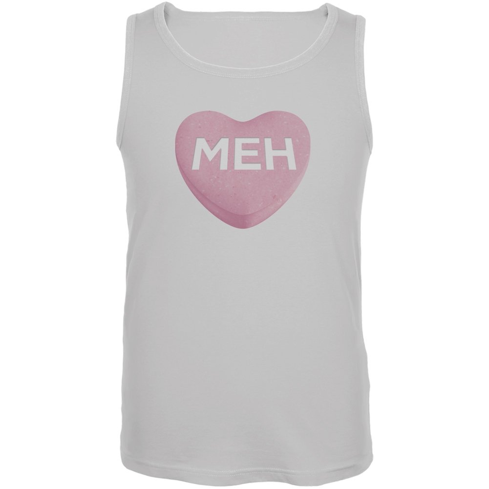 Old Glory American Flag Candy Heart Patriotic White Men's Tank Top - Perfect for 4th of July, BBQ & Summer Outings