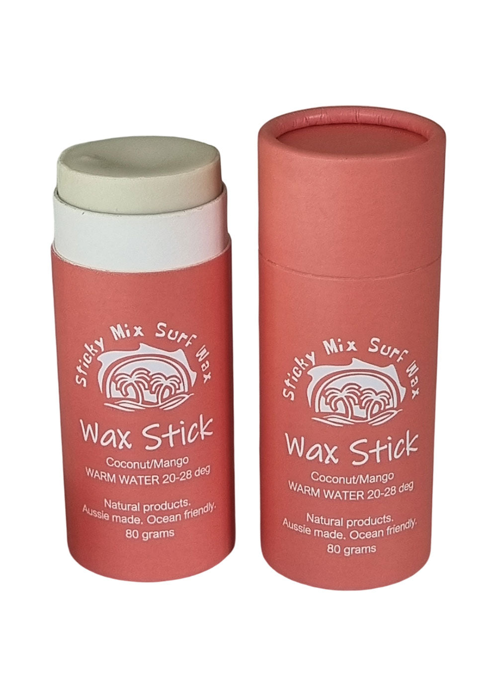 Premium Sticky Mix Warm Water Surf Wax - Coconut & Mango Scent - Non-Slip Grip for Surfboards - Perfect for Tropical Waters & Summer Surfing