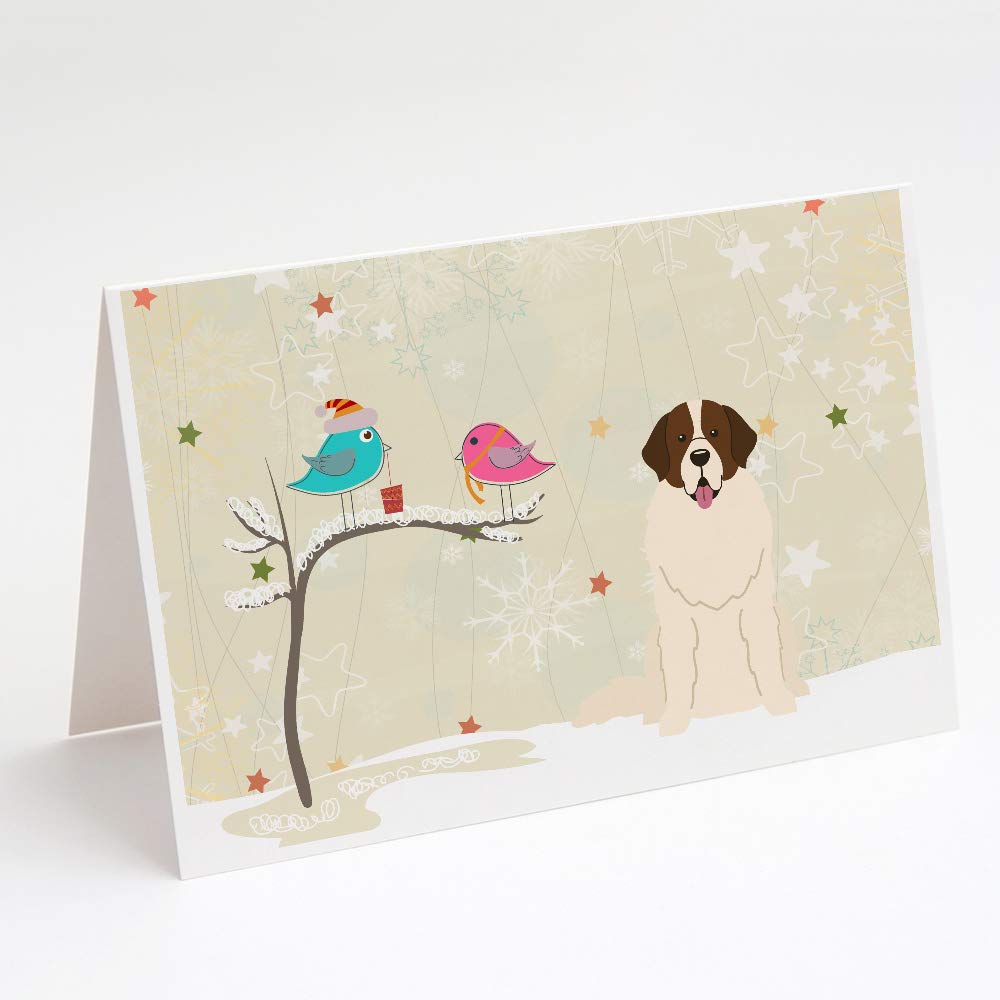 Christmas Presents Between Friends Moscow Watchdog Greeting Cards - Pack of 8 Blank A7 Note Cards (5x7) with Envelopes - Whimsical Holiday Stationery for Gift Giving, Thank You Notes & Seasonal Greetings