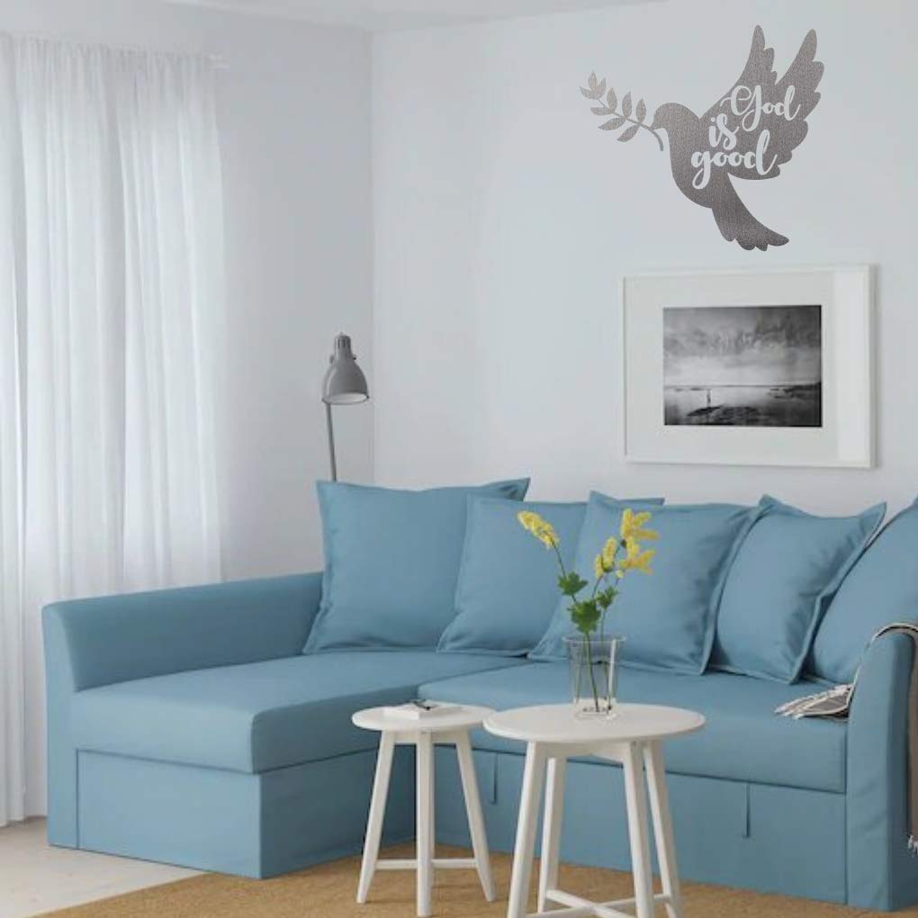 Steel Roots Dove of Peace Metal Wall Art - Indoor & Outdoor Decor for Living Room, Bedroom, Dining - Inspirational Gift