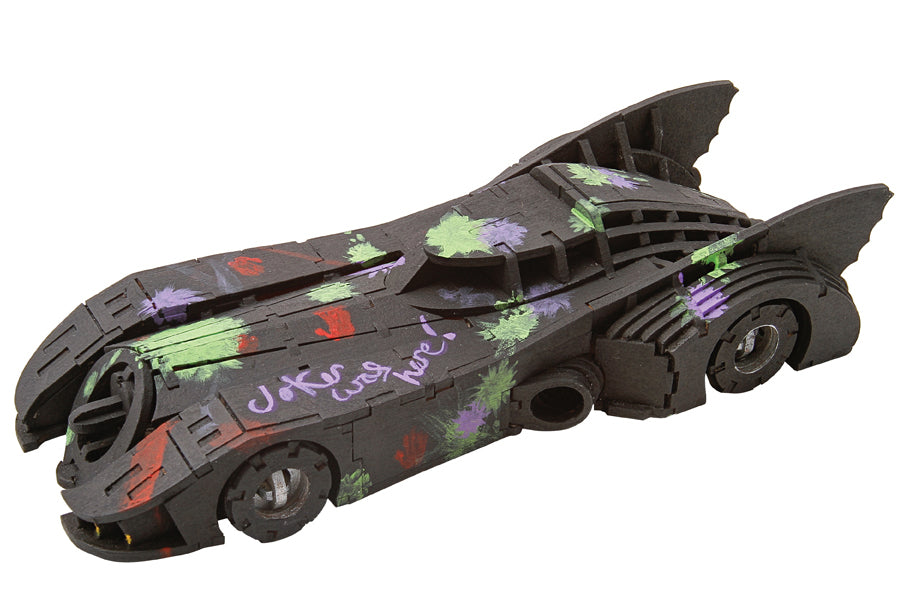IncrediBuilds: Batmobile Signature Series 3D Wood Model Kit with Book - DIY Wooden Puzzle for Batman Fans, Home Decor & Collectible Gift